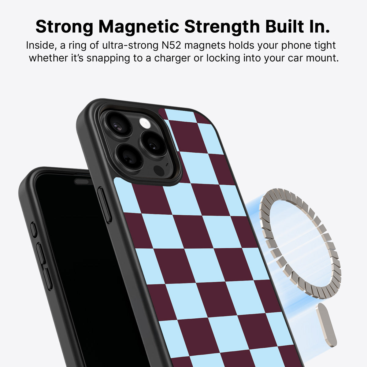iPhone 14 Pro MagSafe case – Cabernet Tile design