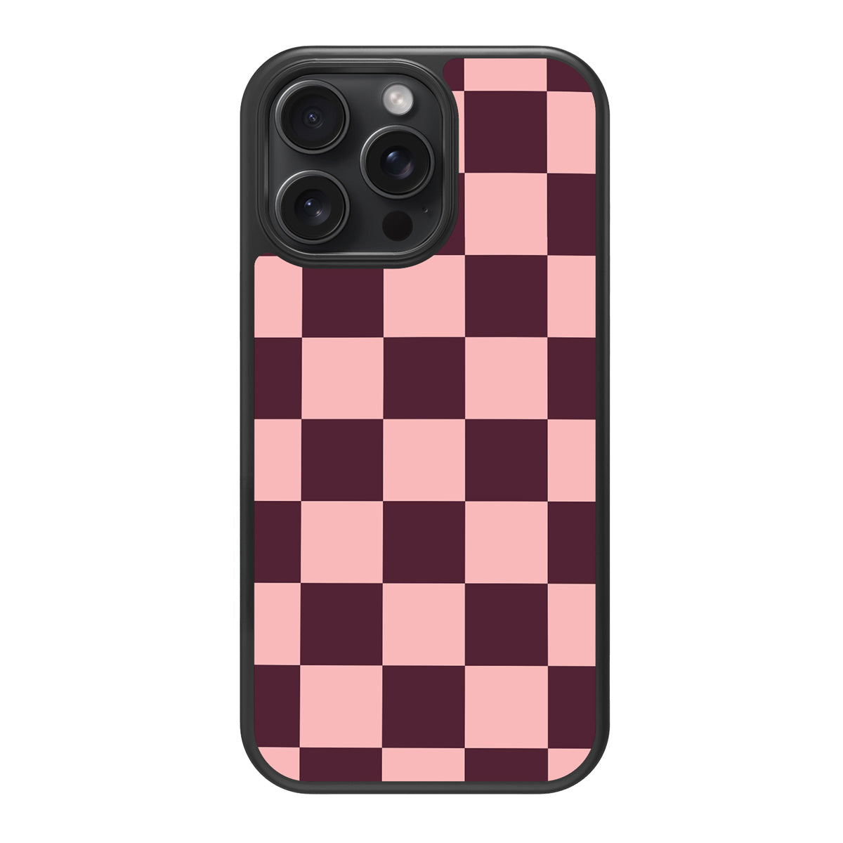 Claret Tile design back view – iPhone 14 Pro case