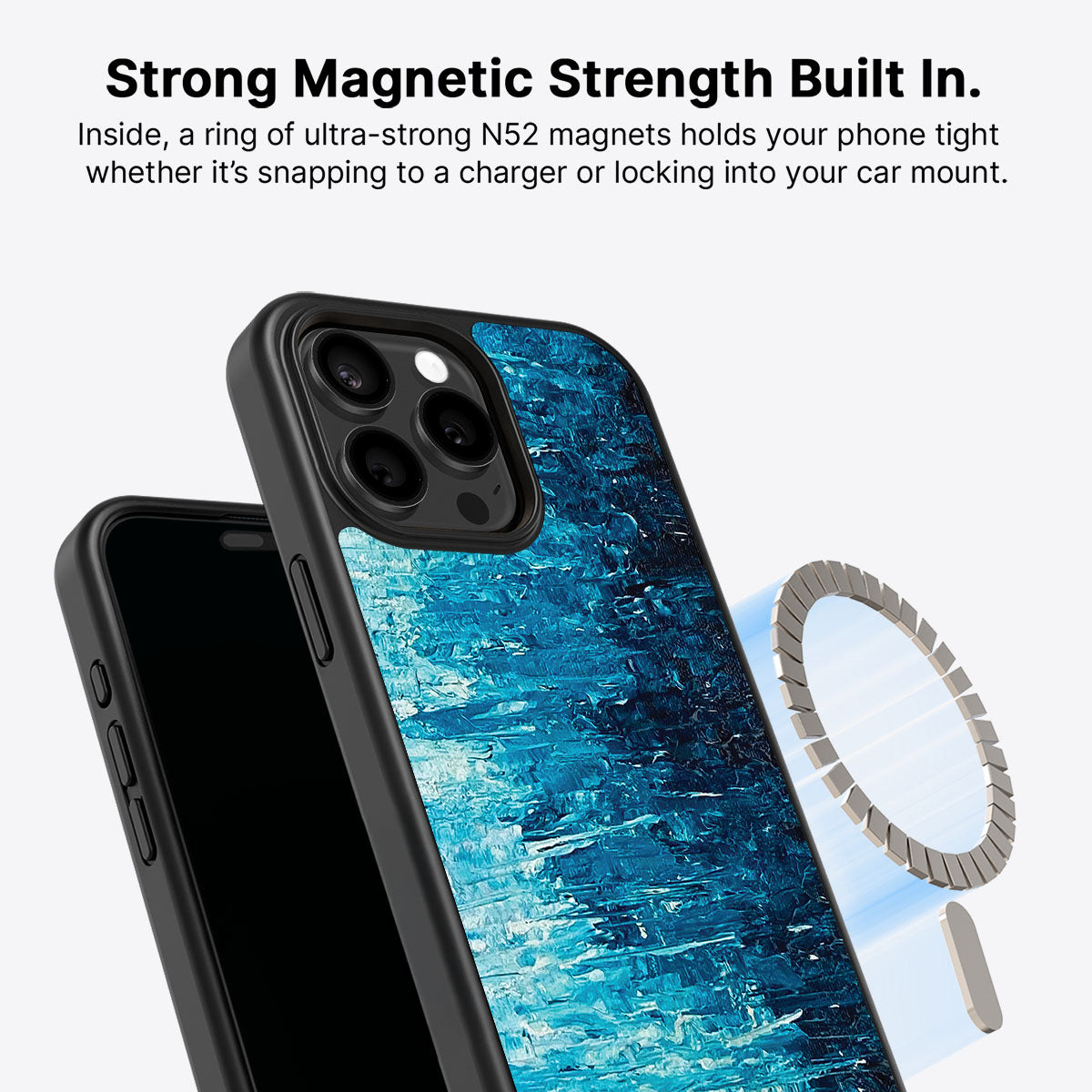 Indigo Impasto - iPhone 14 Pro Case #case type_core (magsafe)