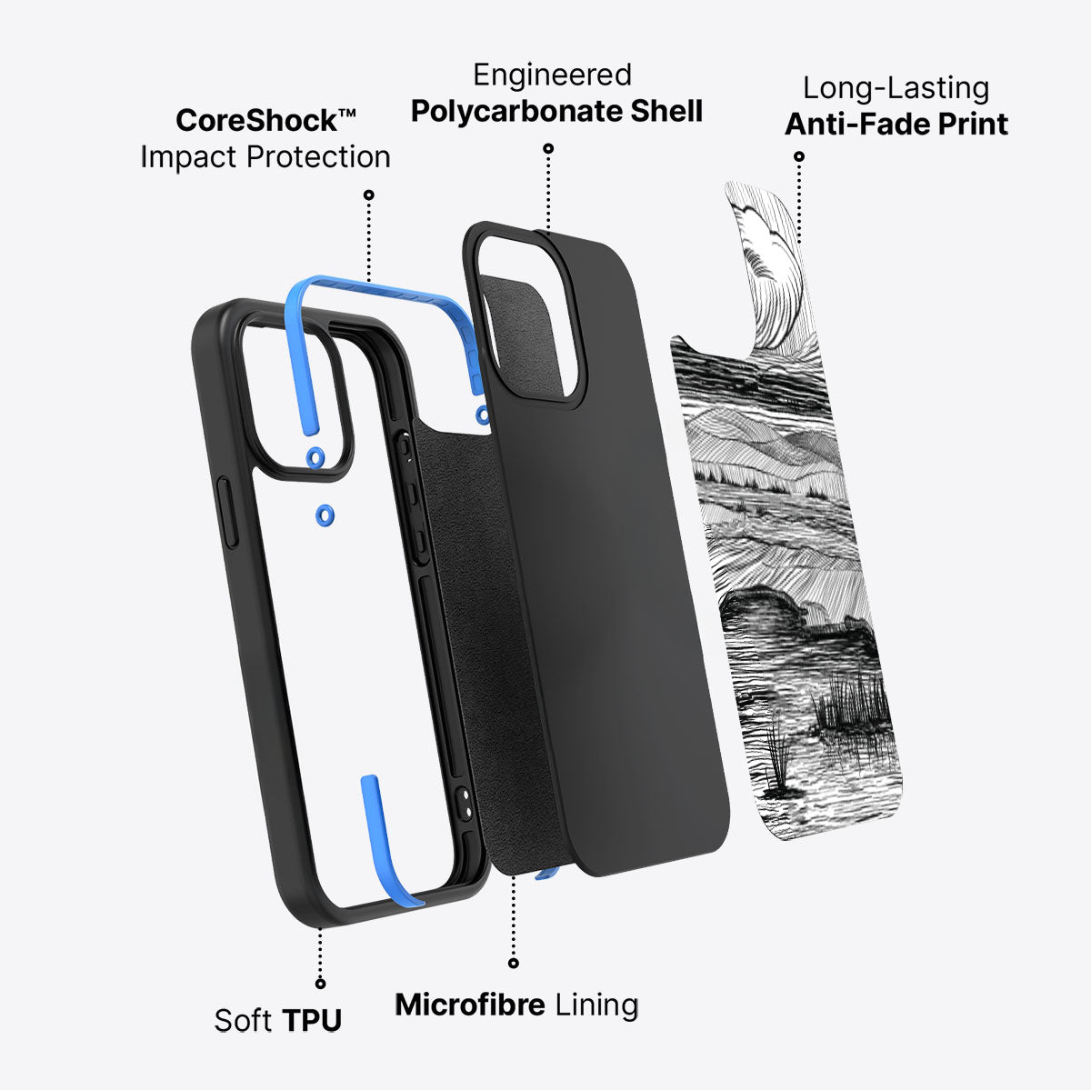Linear Landscape - iPhone 14 Pro Case #case type_core (non magsafe)
