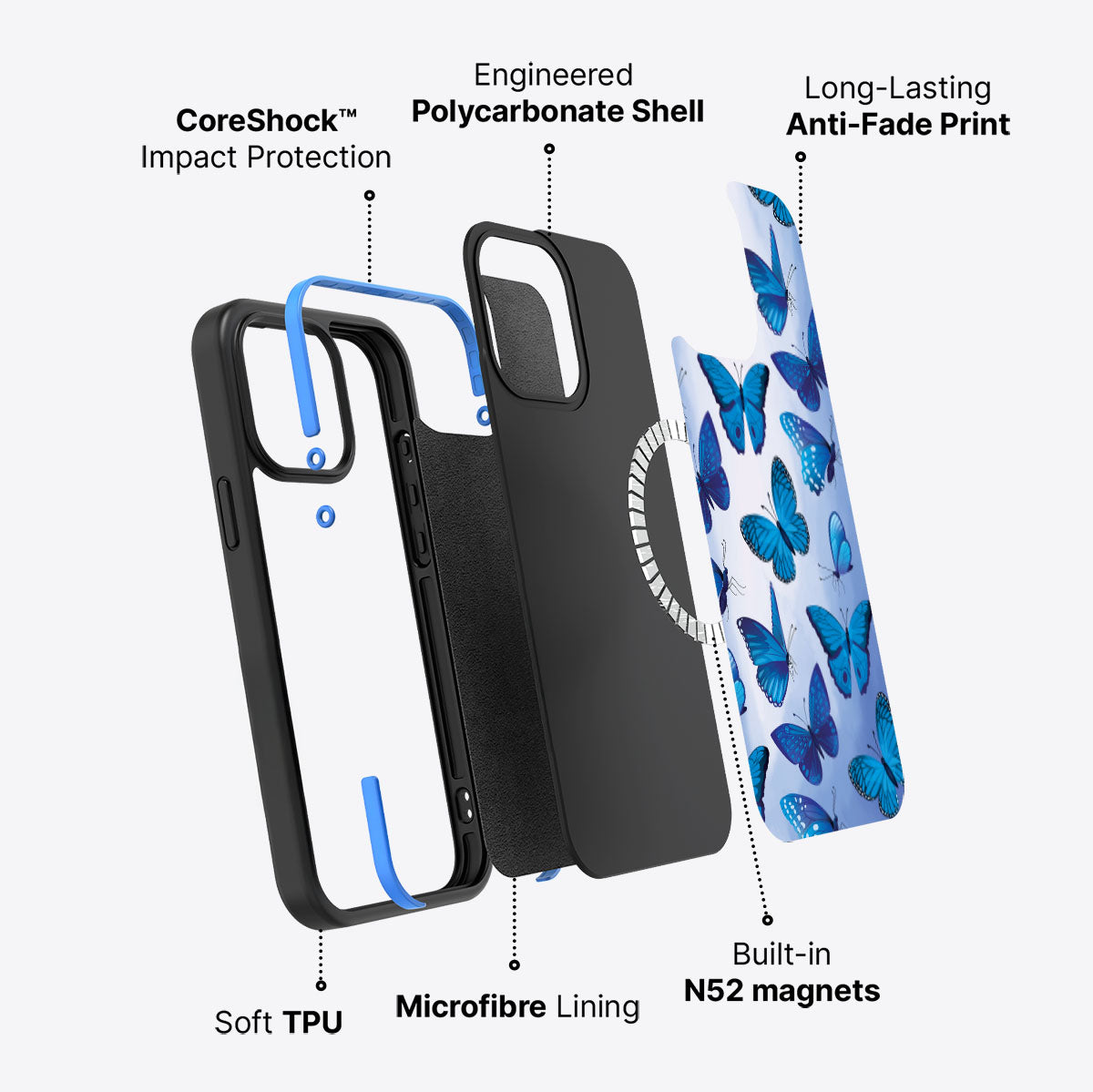 Magic Butterflies - iPhone 14 Pro Case