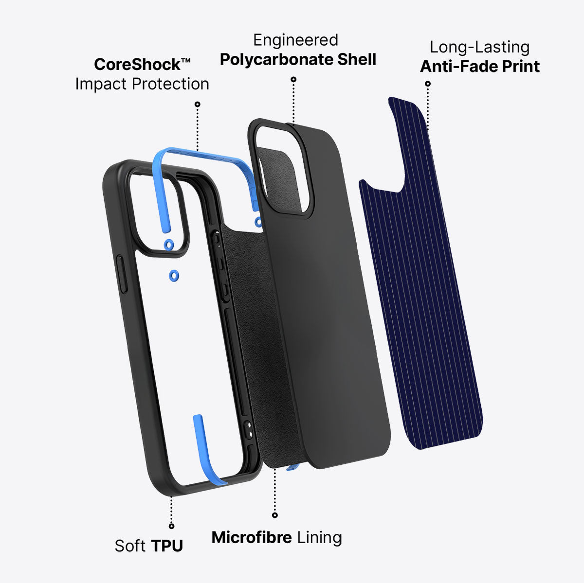 Navy Suits - iPhone 14 Pro Case #case type_core (non magsafe)