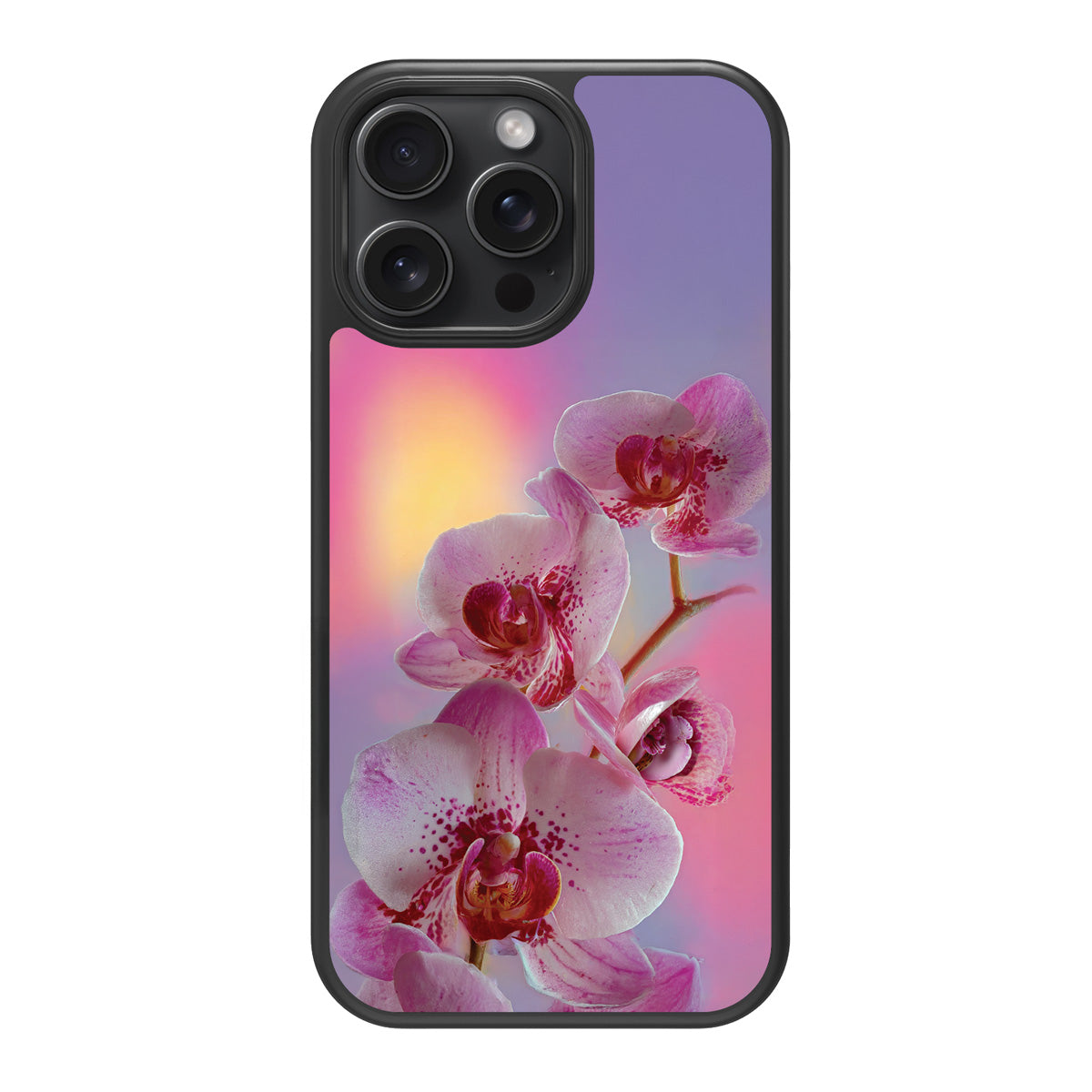 Orchid Dream design back view – iPhone 14 Pro case