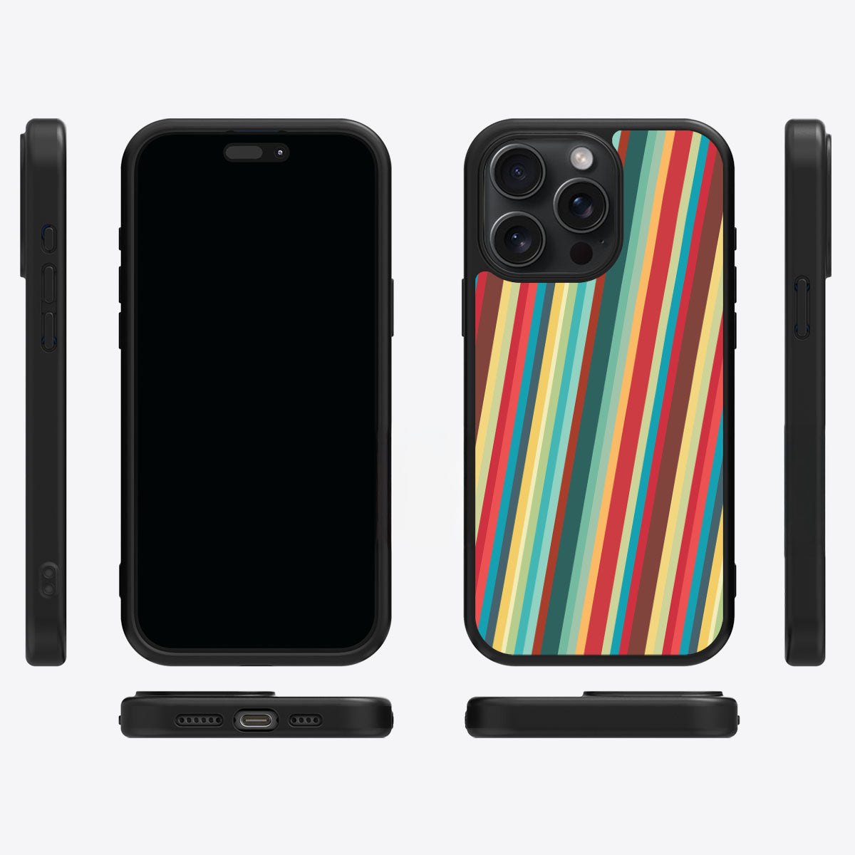 Retro Stripes - iPhone 14 Pro Case #case type_core (magsafe), #case type_core (non magsafe)