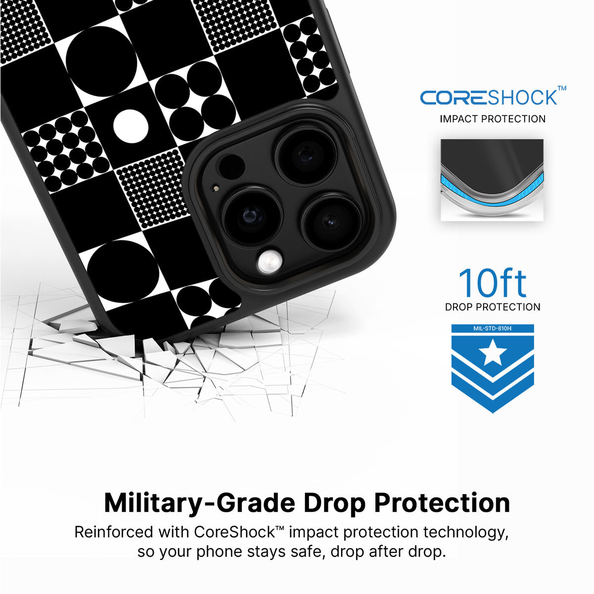 Grid and Orb - iPhone 14 Pro Max Case #case type_core (magsafe), #case type_core (non magsafe)