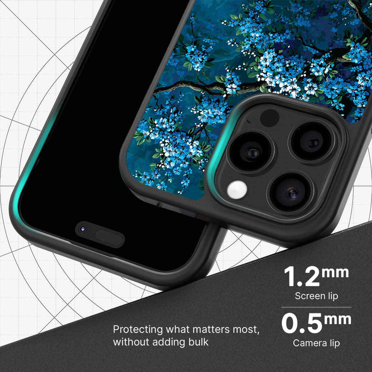 Moonlit Petals - iPhone 14 Pro Max Case #case type_core (magsafe), #case type_core (non magsafe)