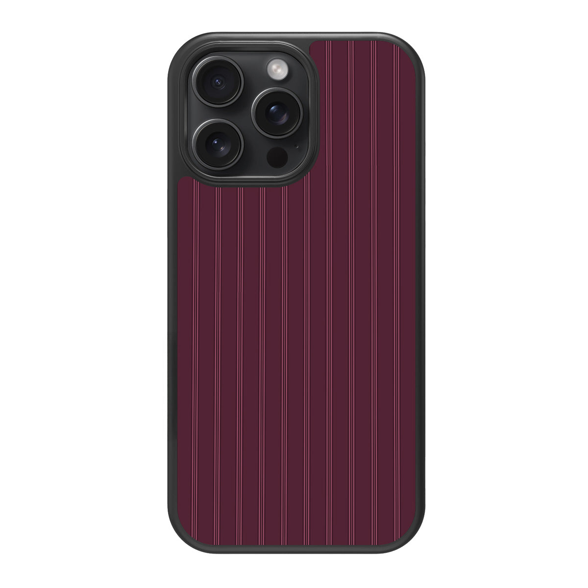 Mulberry Pinstripe design back view – iPhone 14 Pro Max case