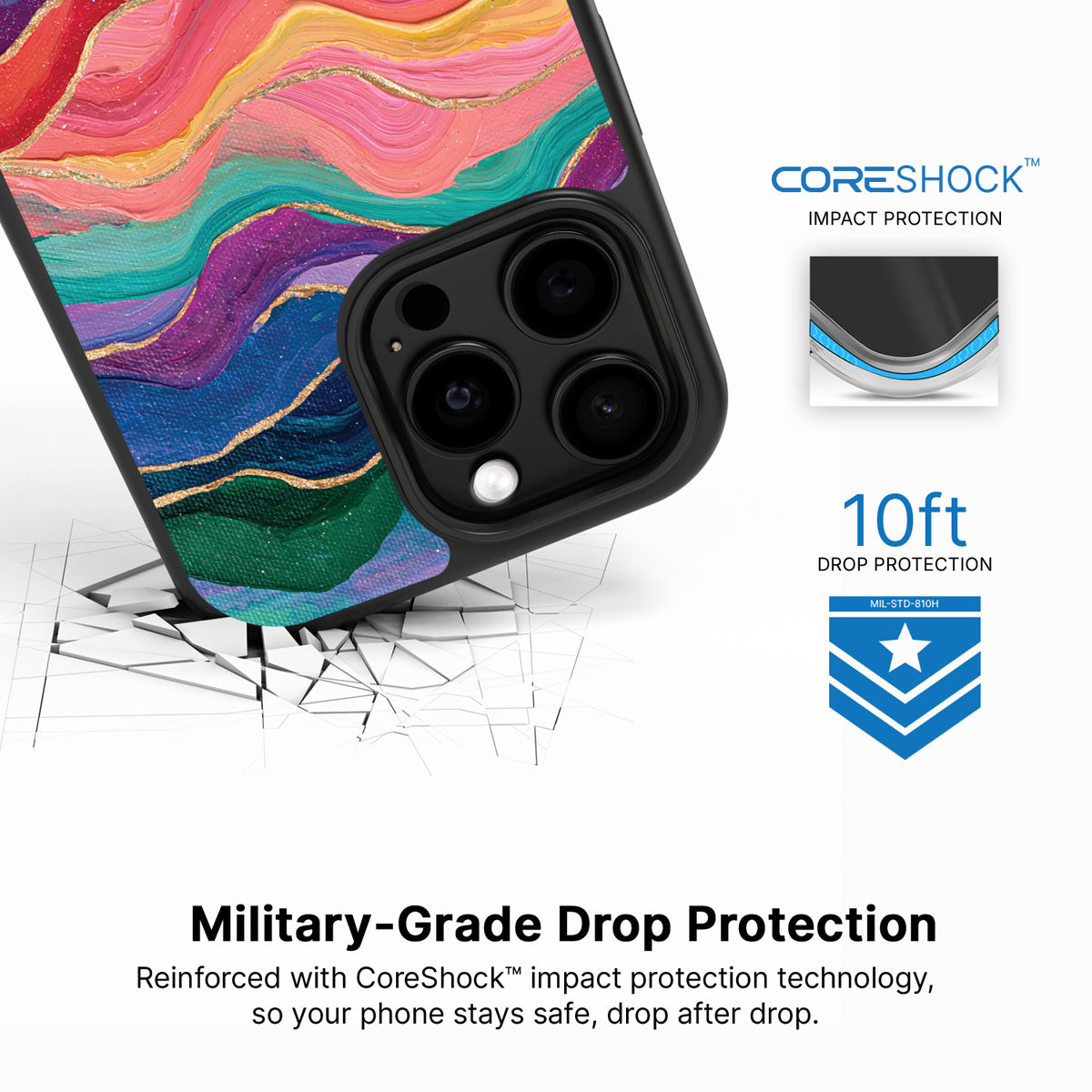 Painted Peaks iPhone 14 Pro Max case with drop protection