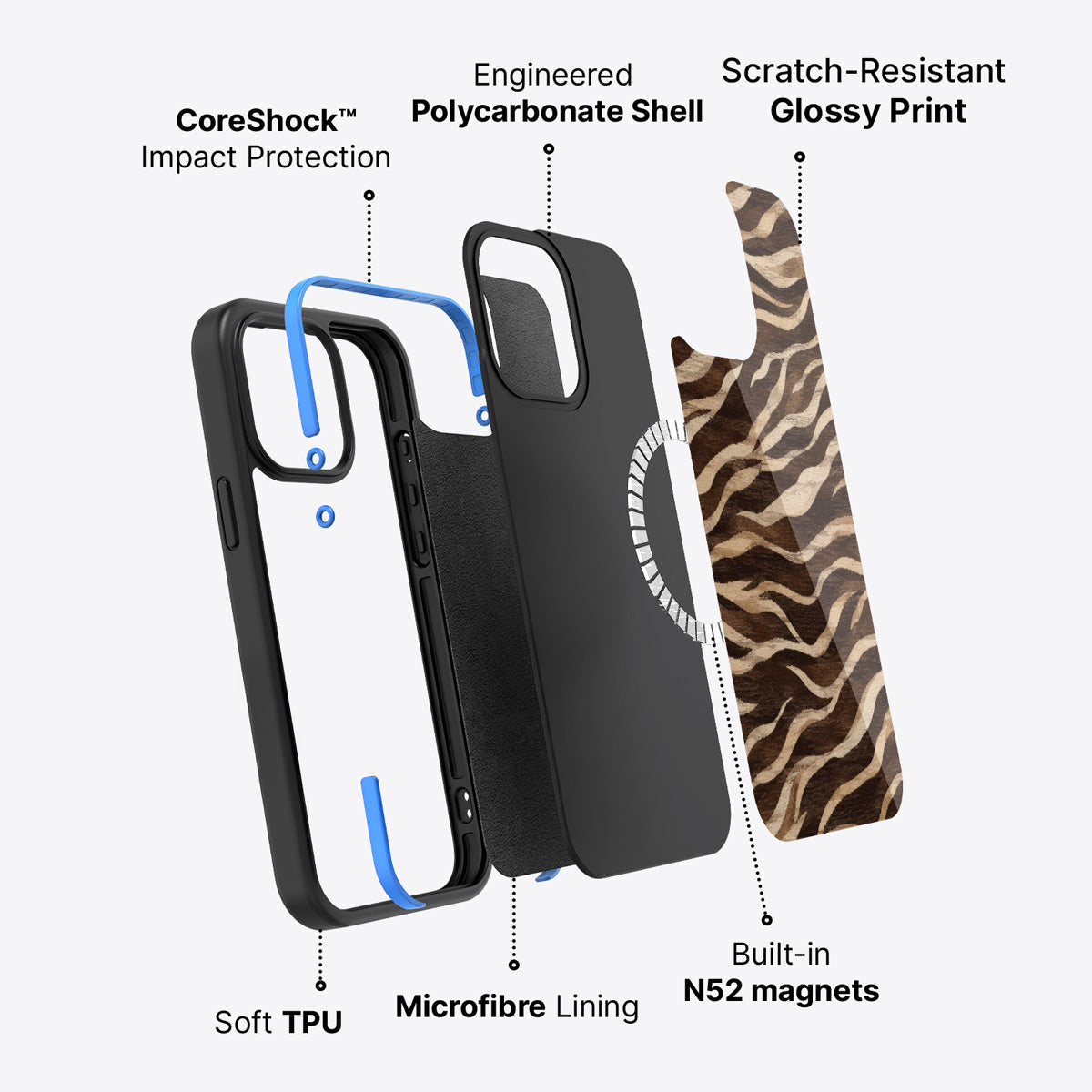 iPhone 14 Pro Max case construction – Savanna Silk phone case