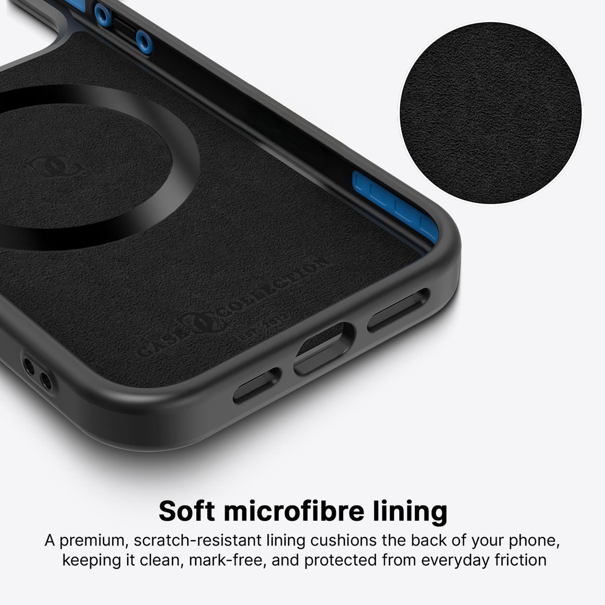 iPhone 14 Pro Max case interior – Solar Play microfibre lining