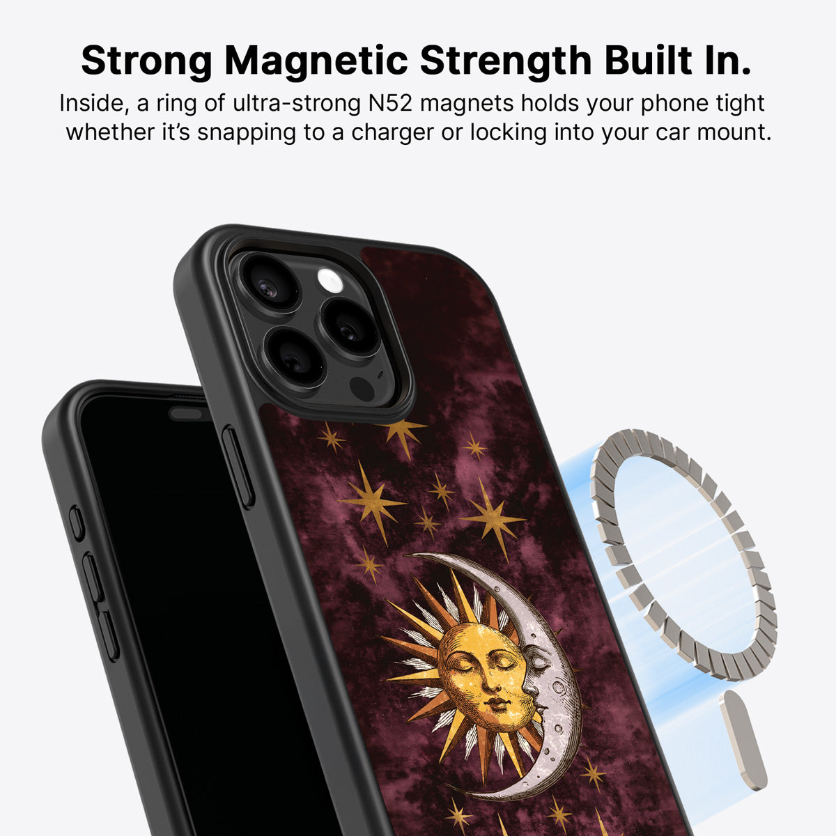 iPhone 14 Pro Max MagSafe case – Sun and Moon design