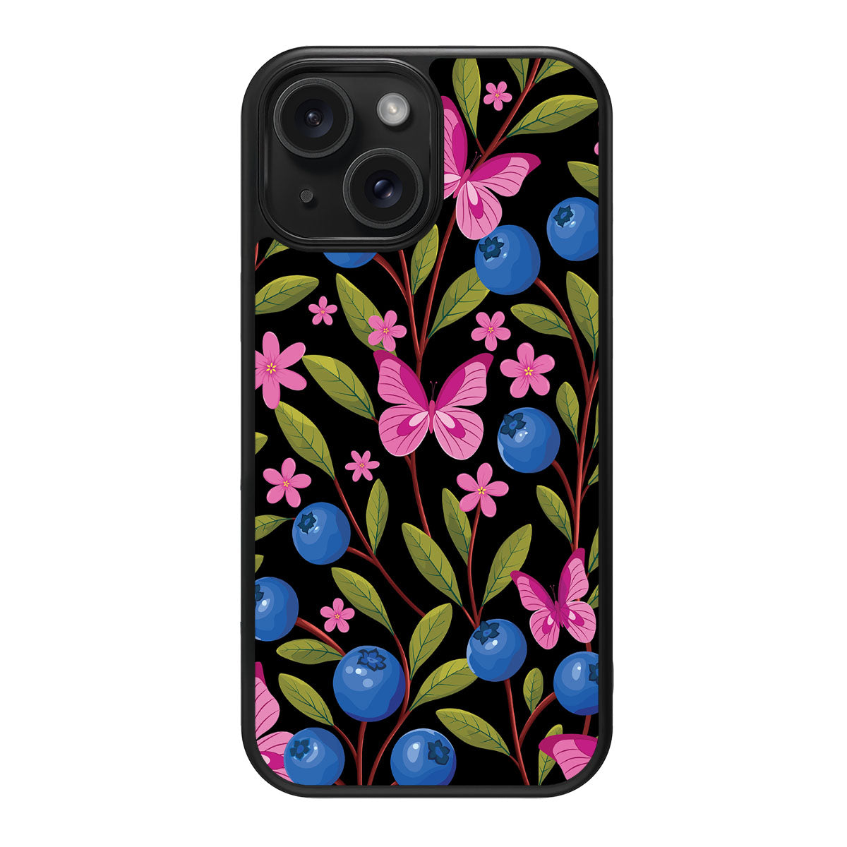 Blueberry Butterflies - iPhone 15 Case #case type_core (magsafe), #case type_core (non magsafe)