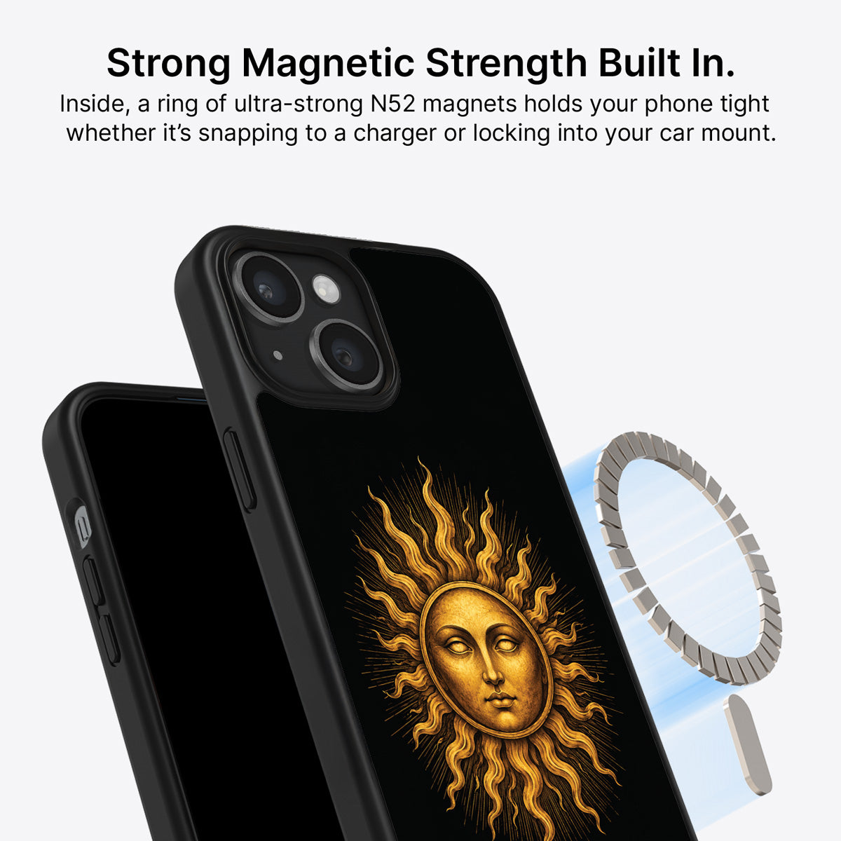 iPhone 15 MagSafe case – Celestial Sun design
