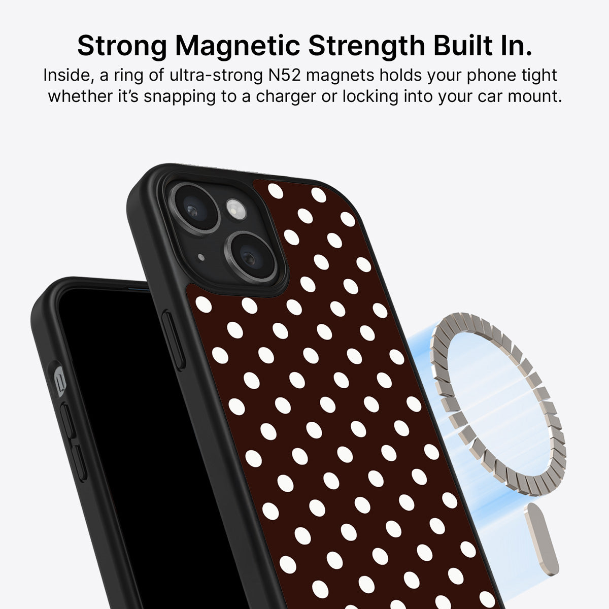 iPhone 15 MagSafe case – Cocoa Confetti design