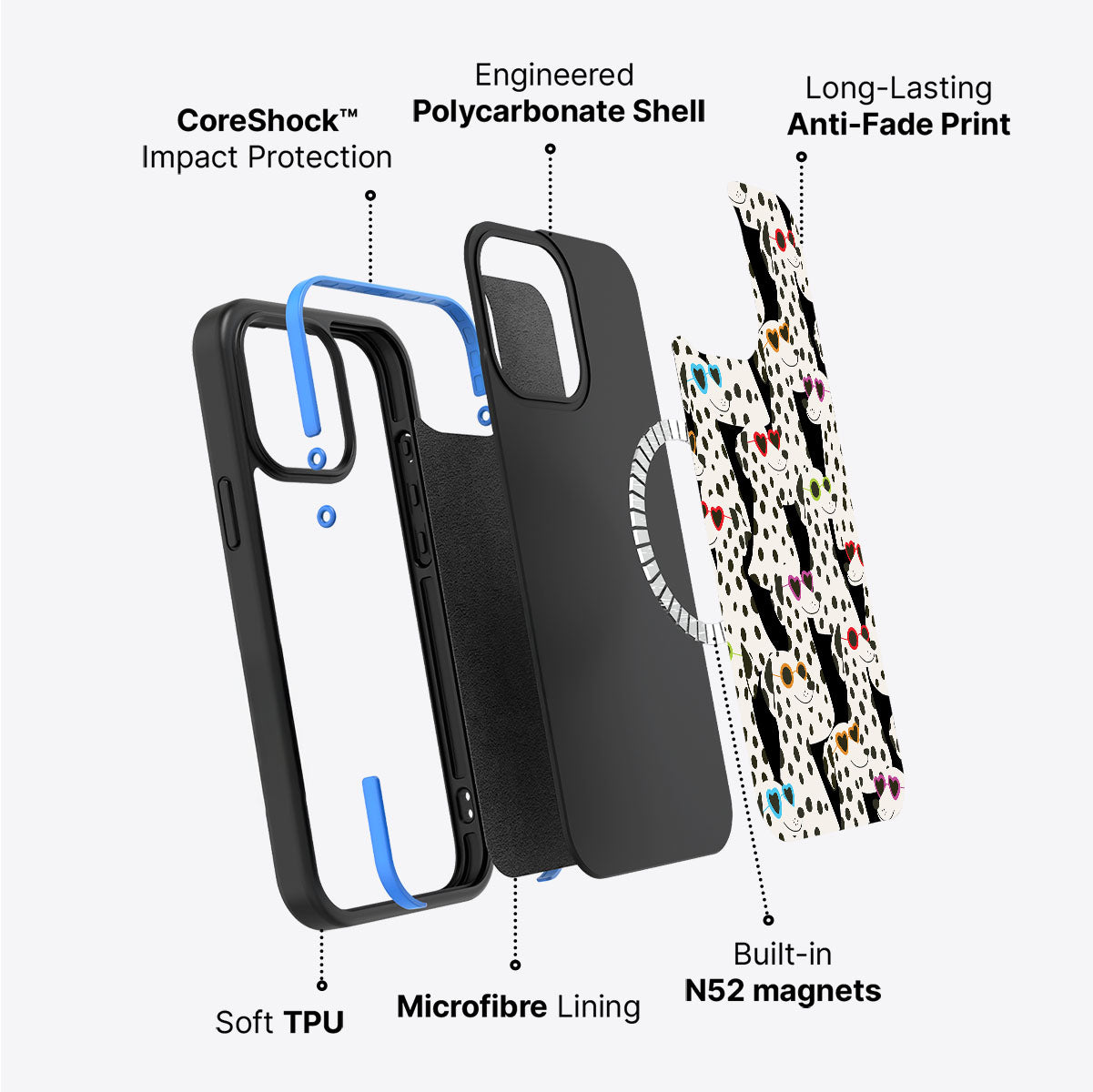 Dalmatian Dog - iPhone 15 Case, #case type_core (magsafe)