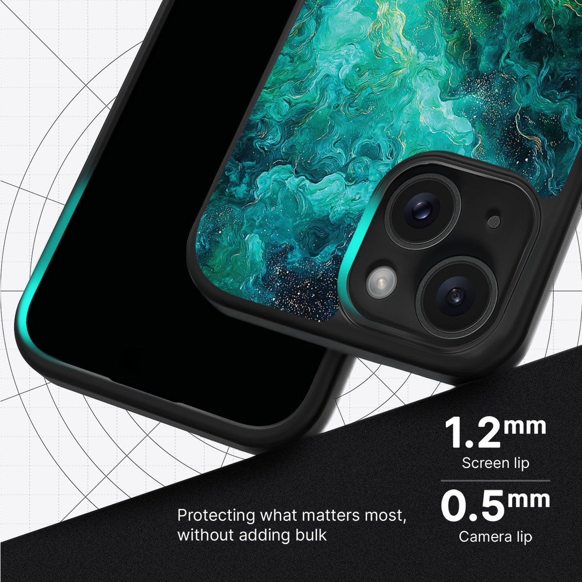 Emerald Storm - iPhone 15 Case #case type_core (magsafe), #case type_core (non magsafe)