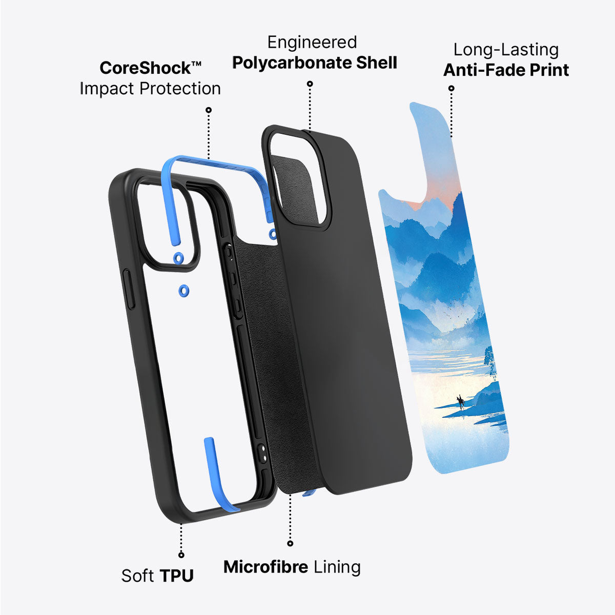 Globe Trotter - iPhone 15 Case #case type_core (non magsafe)