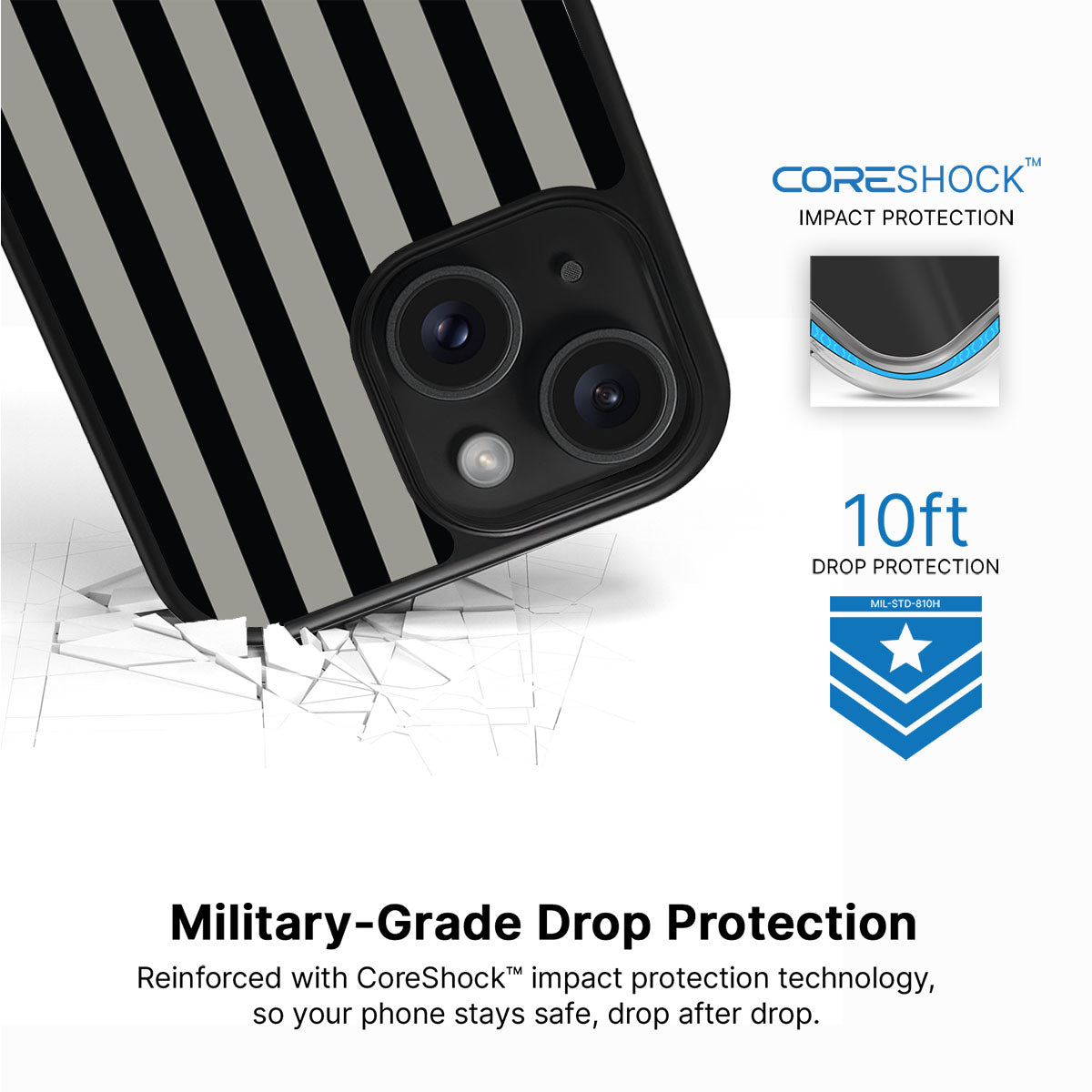 Gray Zone - iPhone 15 Case #case type_core (magsafe), #case type_core (non magsafe)