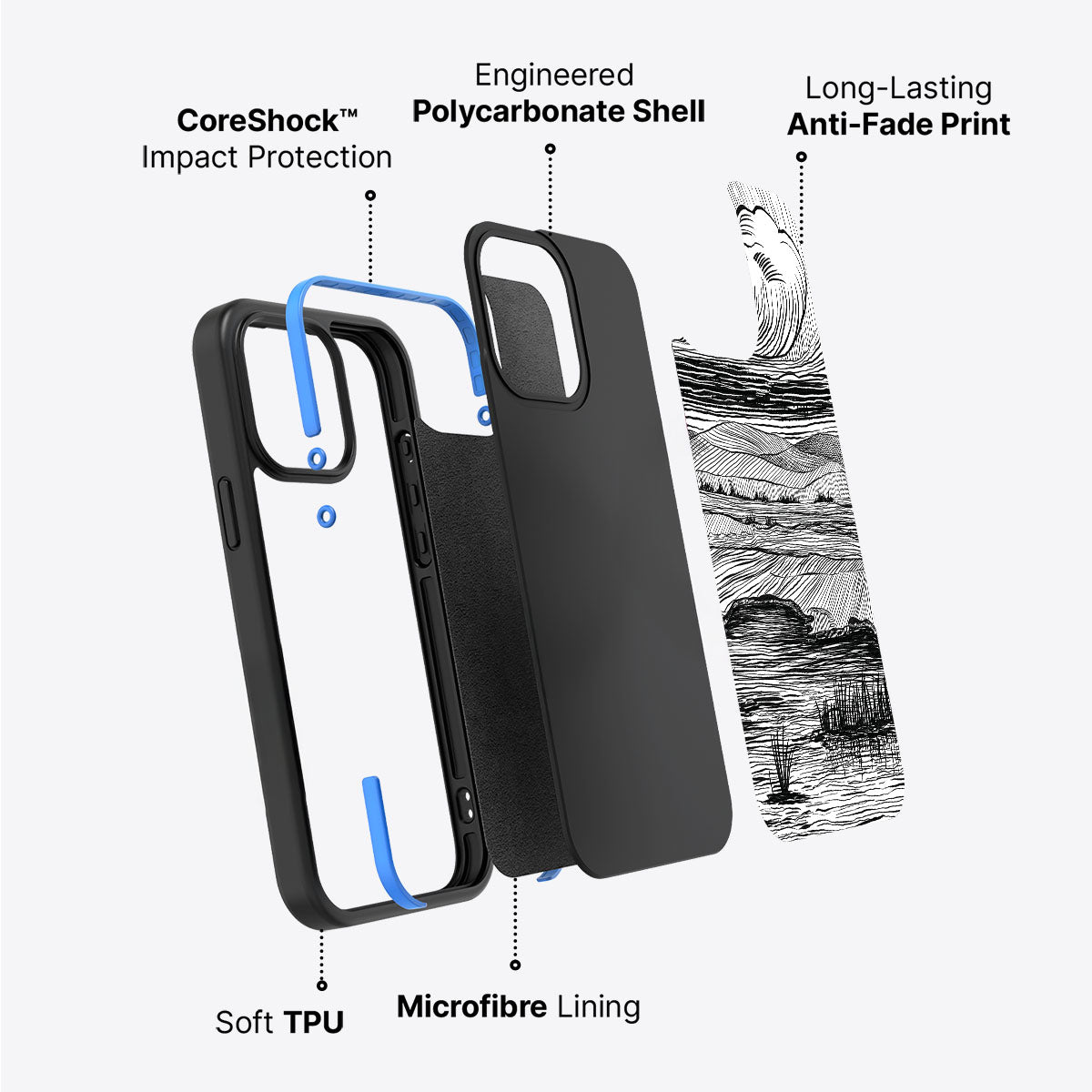 Linear Landscape - iPhone 15 Case