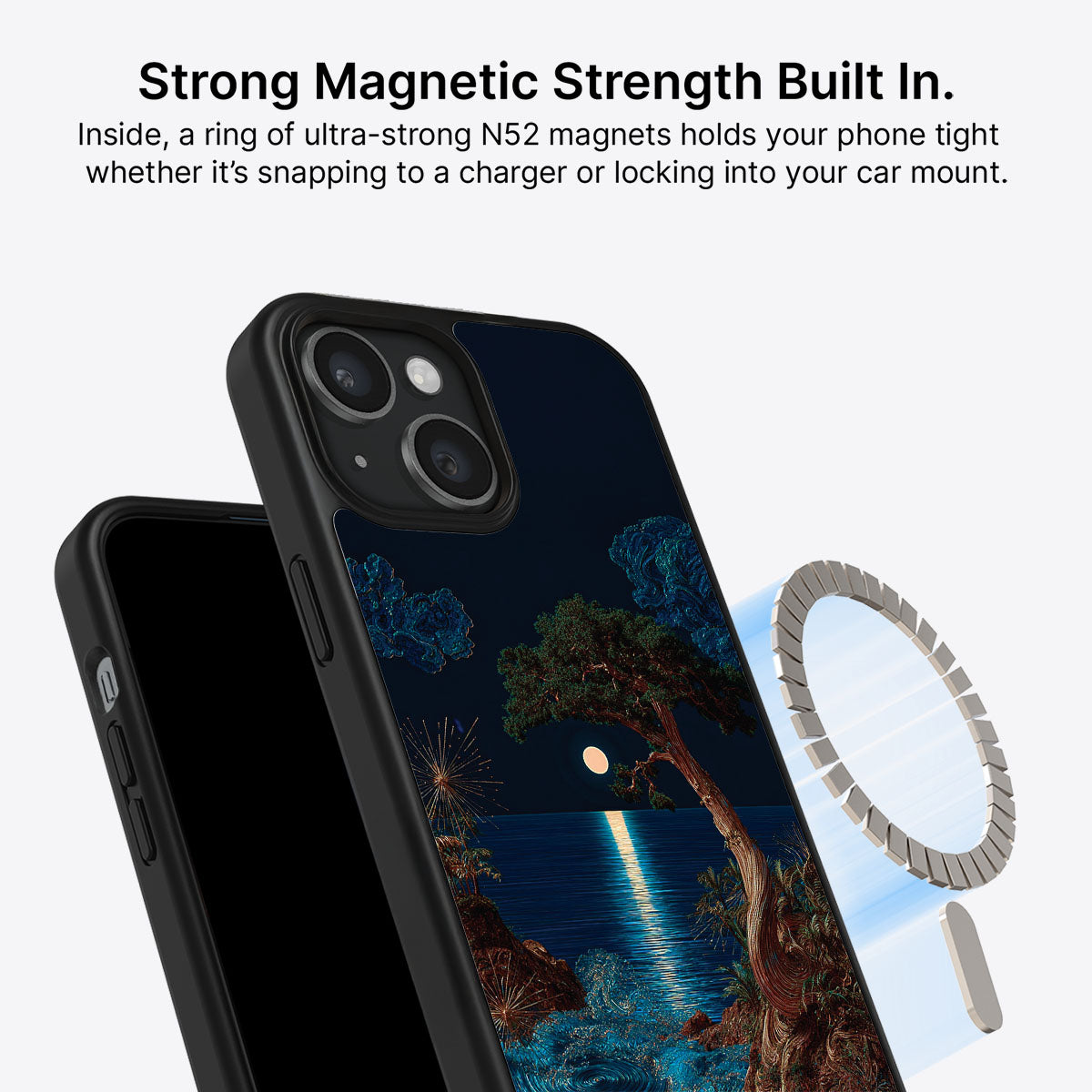 Quiet Moon - iPhone 15 Case #case type_core (magsafe)