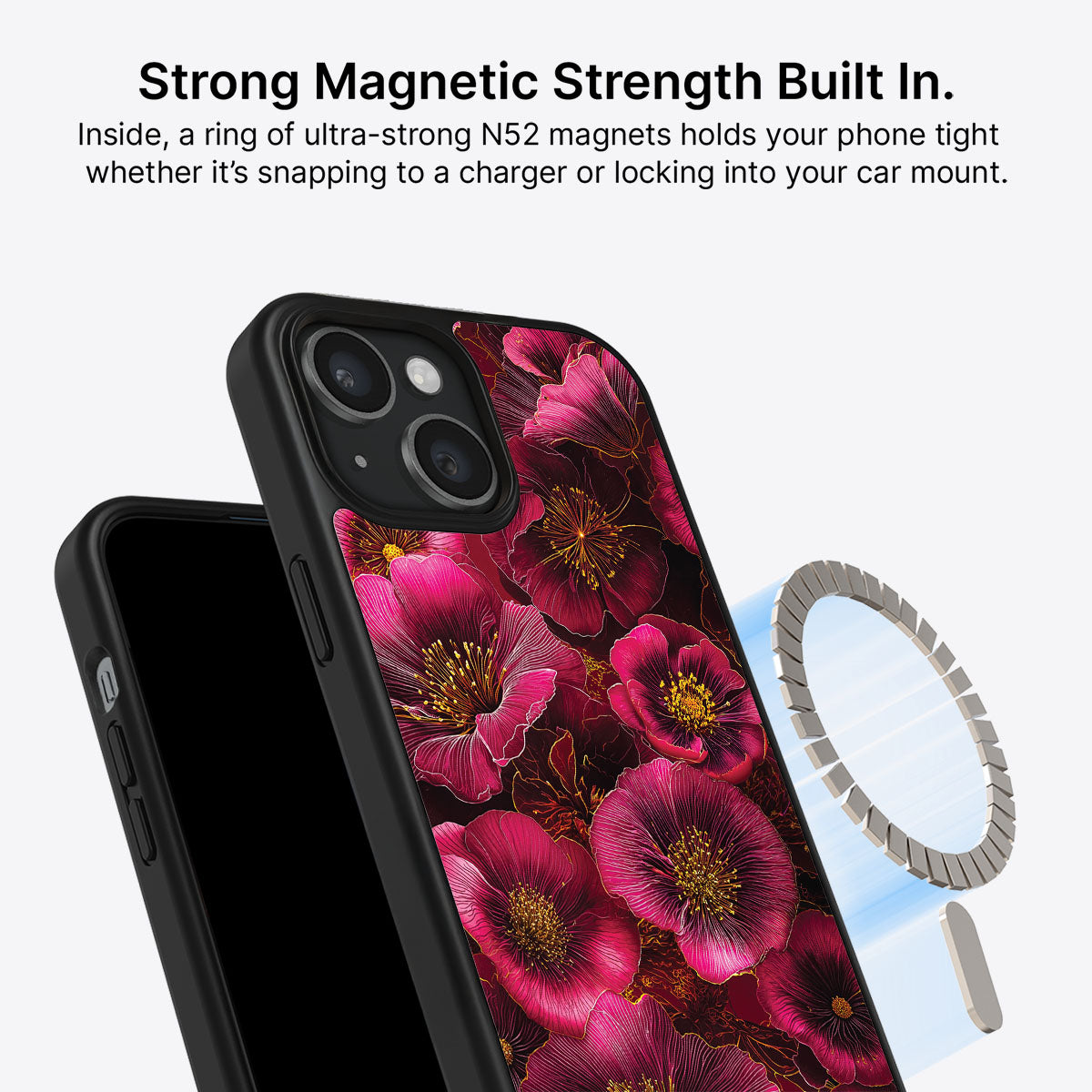iPhone 15 Case with MagSafe – Ruby Flora
