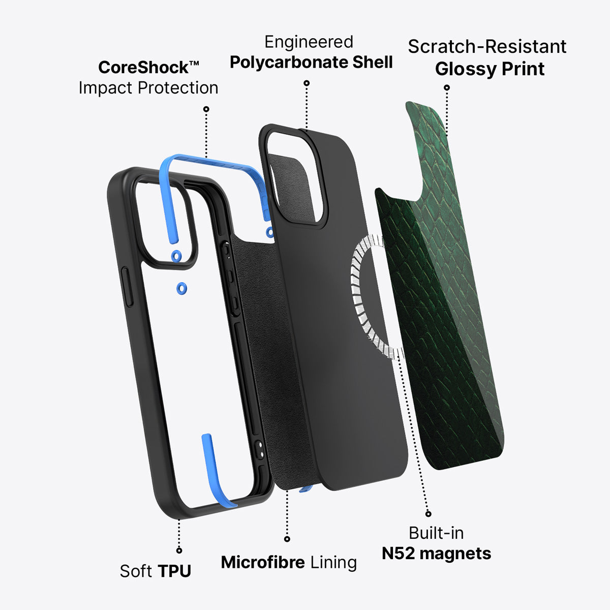 iPhone 15 Case with MagSafe – Slytherin Senses