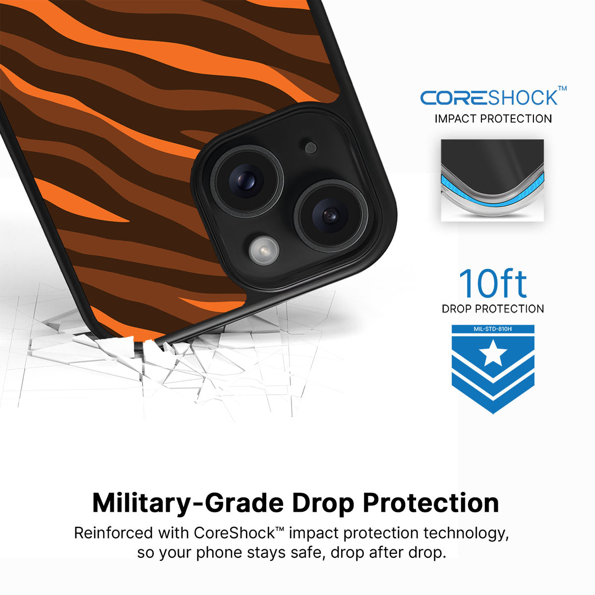 Tiger Trace - iPhone 15 Case #case type_core (magsafe), #case type_core (non magsafe)