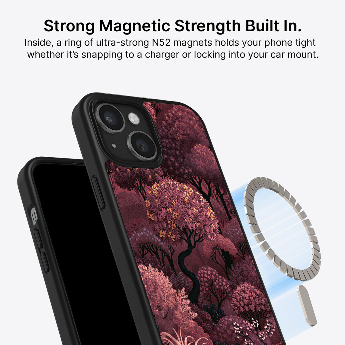 iPhone 15 MagSafe case – Velvet Reverie design