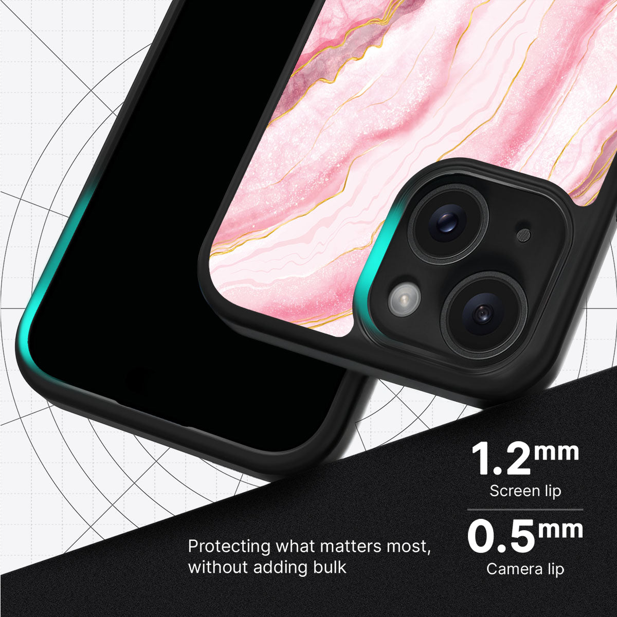 Blushed Marble - iPhone 15 Plus Case, #case type_core (magsafe), #case type_core (non magsafe)