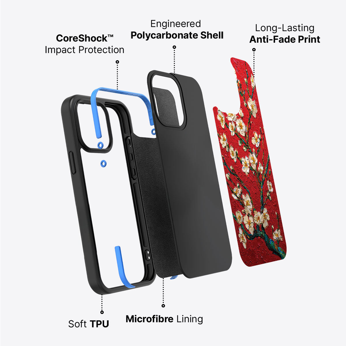 Crimson Blossom - iPhone 15 Plus Case #case type_core (non magsafe)