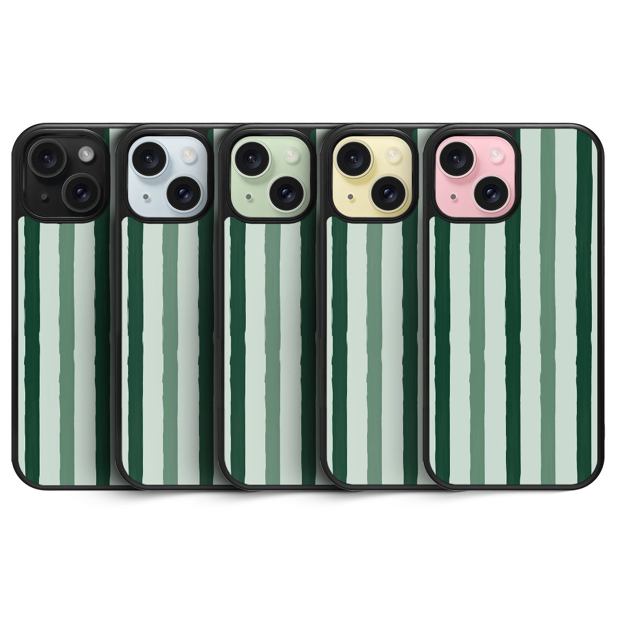Green Watercolor Stripes - iPhone 15 Plus Case #case type_core (magsafe), #case type_core (non magsafe)