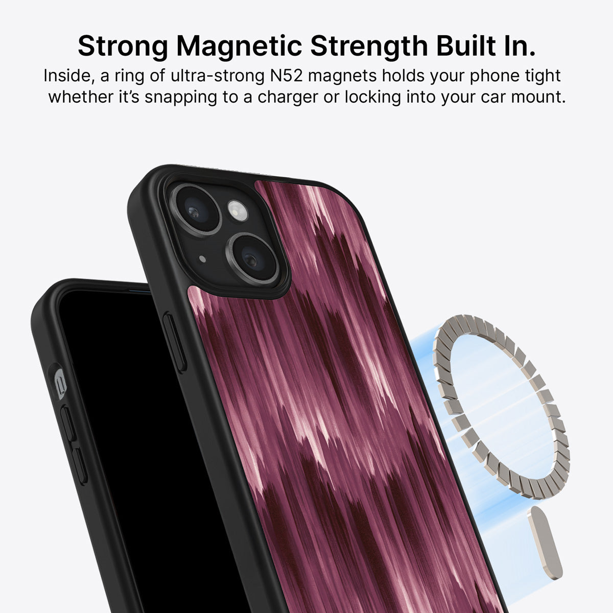 iPhone 15 Plus MagSafe case – Ikat Haze design
