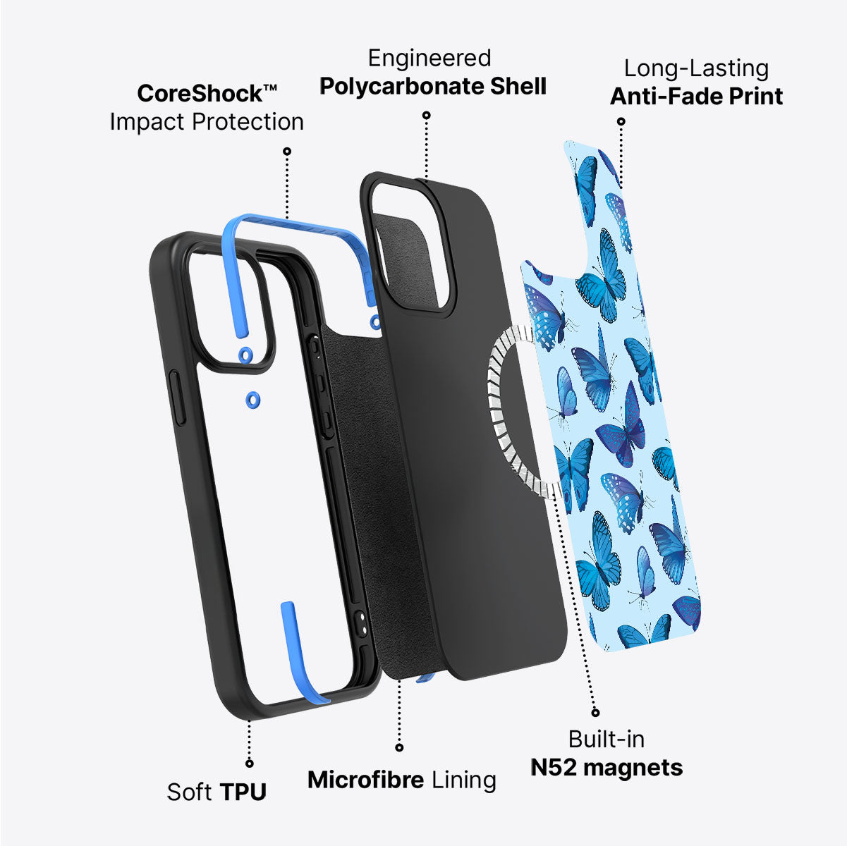 Magic Butterflies - iPhone 15 Plus Case