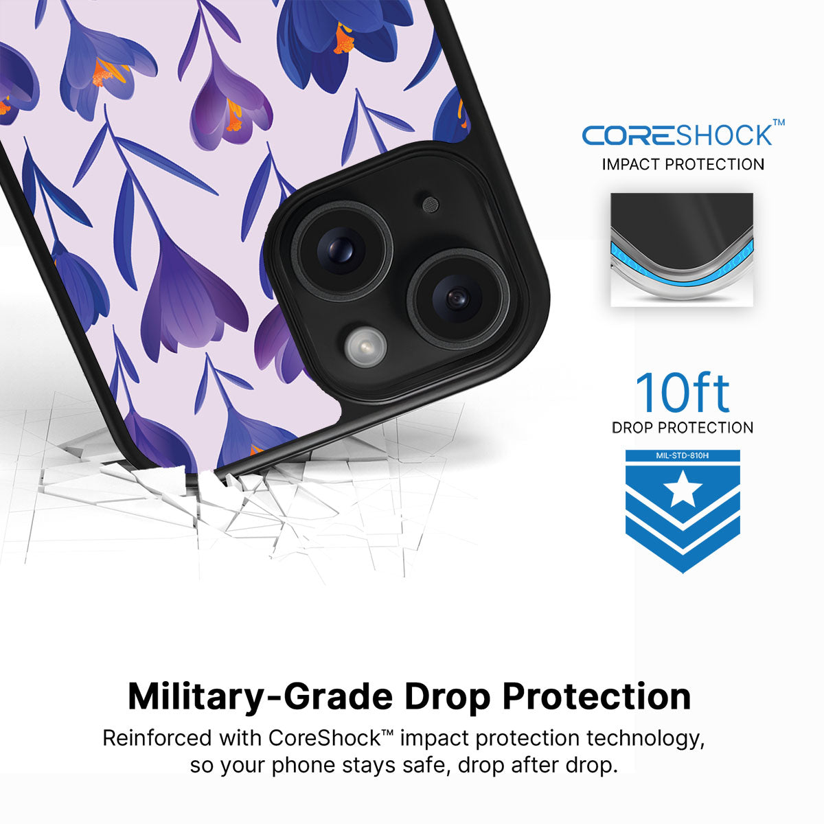 Midnight Crocus - iPhone 15 Plus Case #case type_core (magsafe), #case type_core (non magsafe)