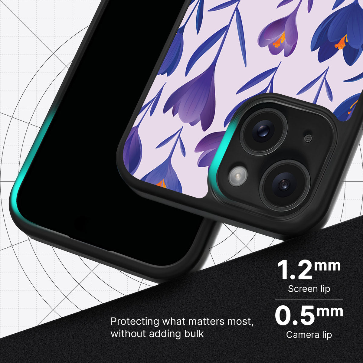 Midnight Crocus - iPhone 15 Plus Case #case type_core (magsafe), #case type_core (non magsafe)
