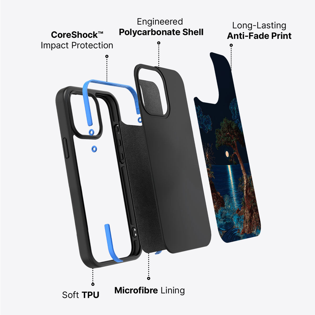 Quiet Moon - iPhone 15 Plus Case #case type_core (non magsafe)