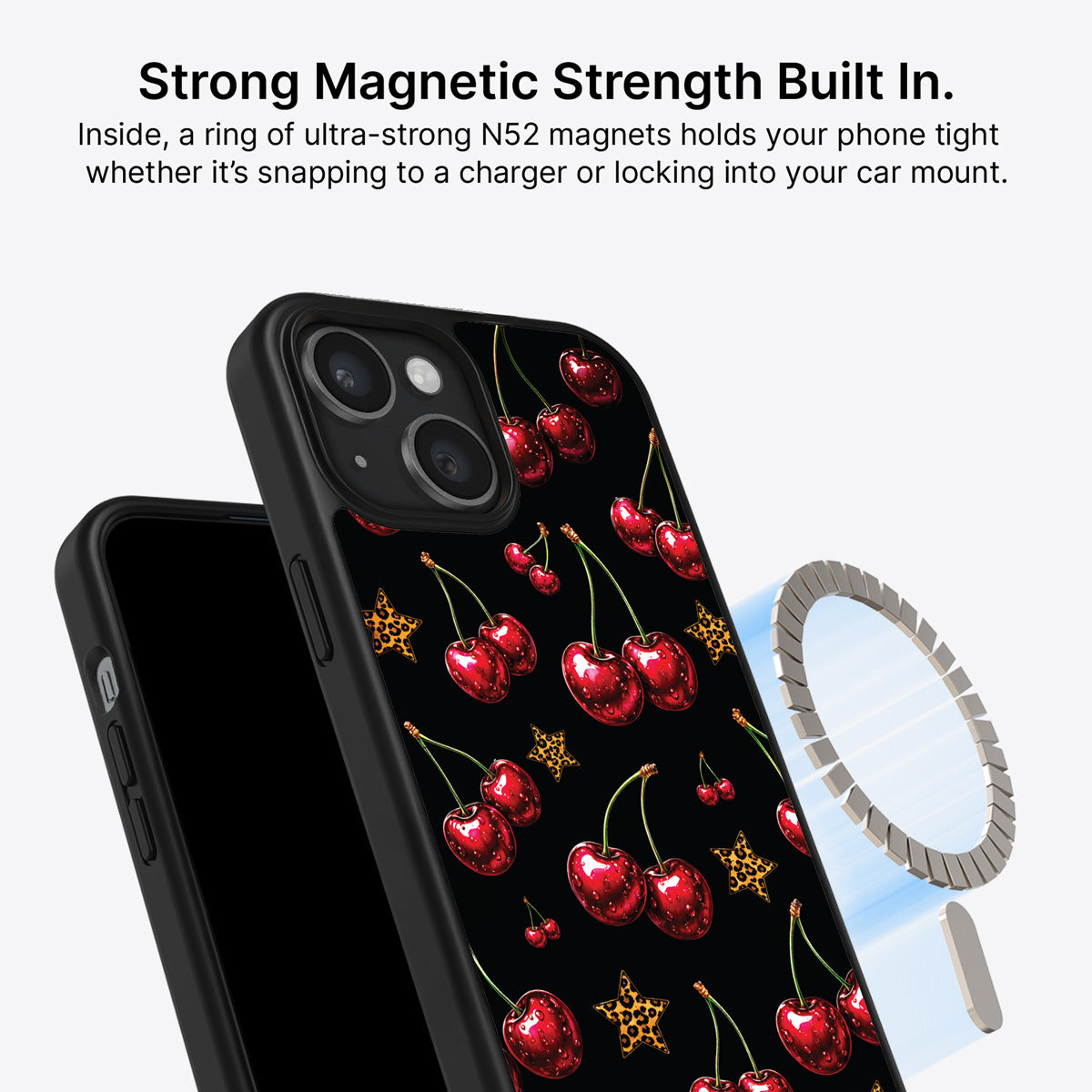 iPhone 15 Plus MagSafe case – Rebel Cherry design