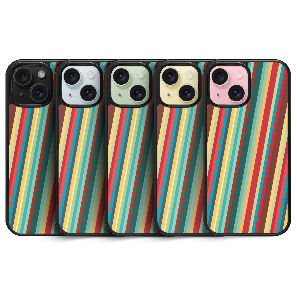 Retro Stripes - iPhone 15 Plus Case