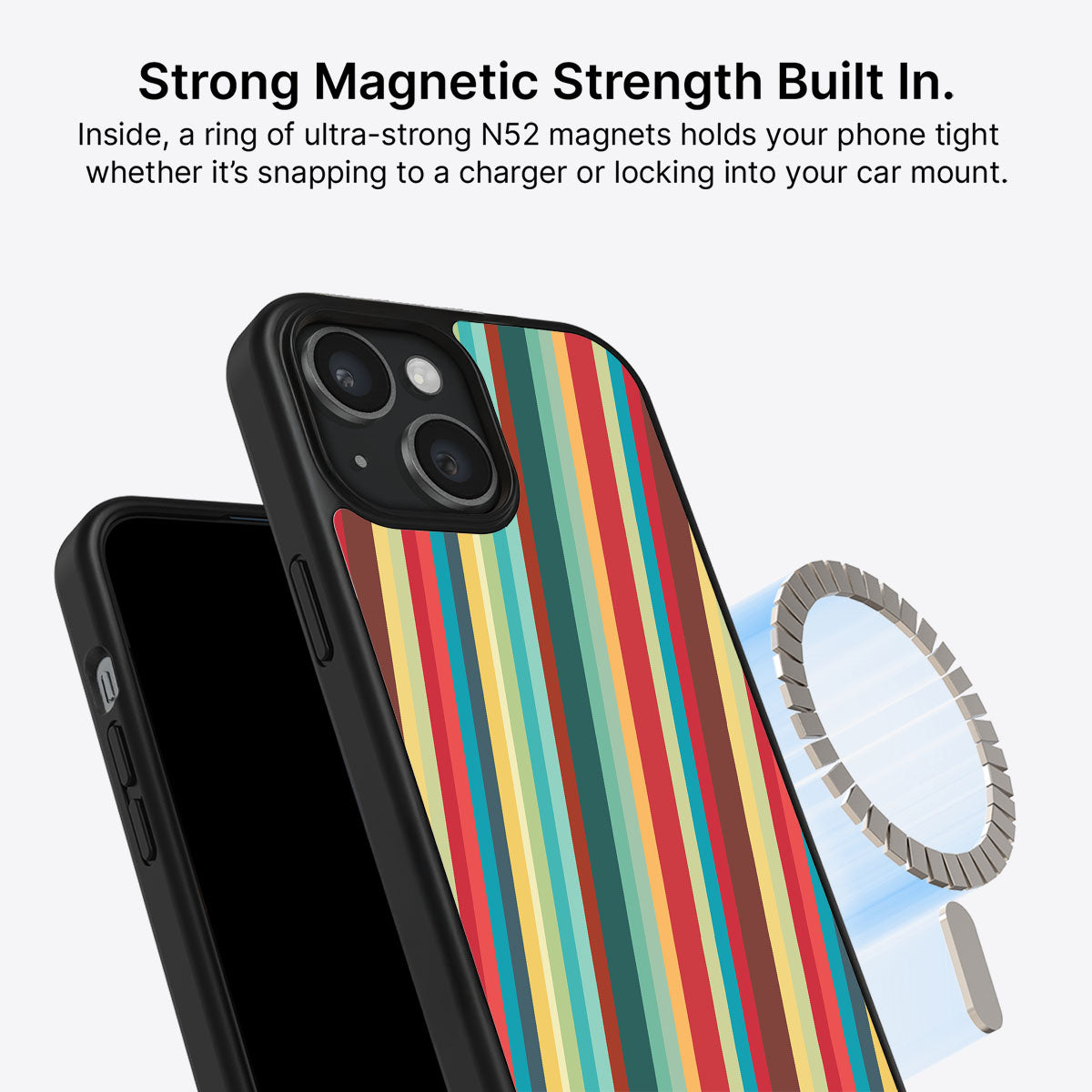 Retro Stripes - iPhone 15 Plus Case