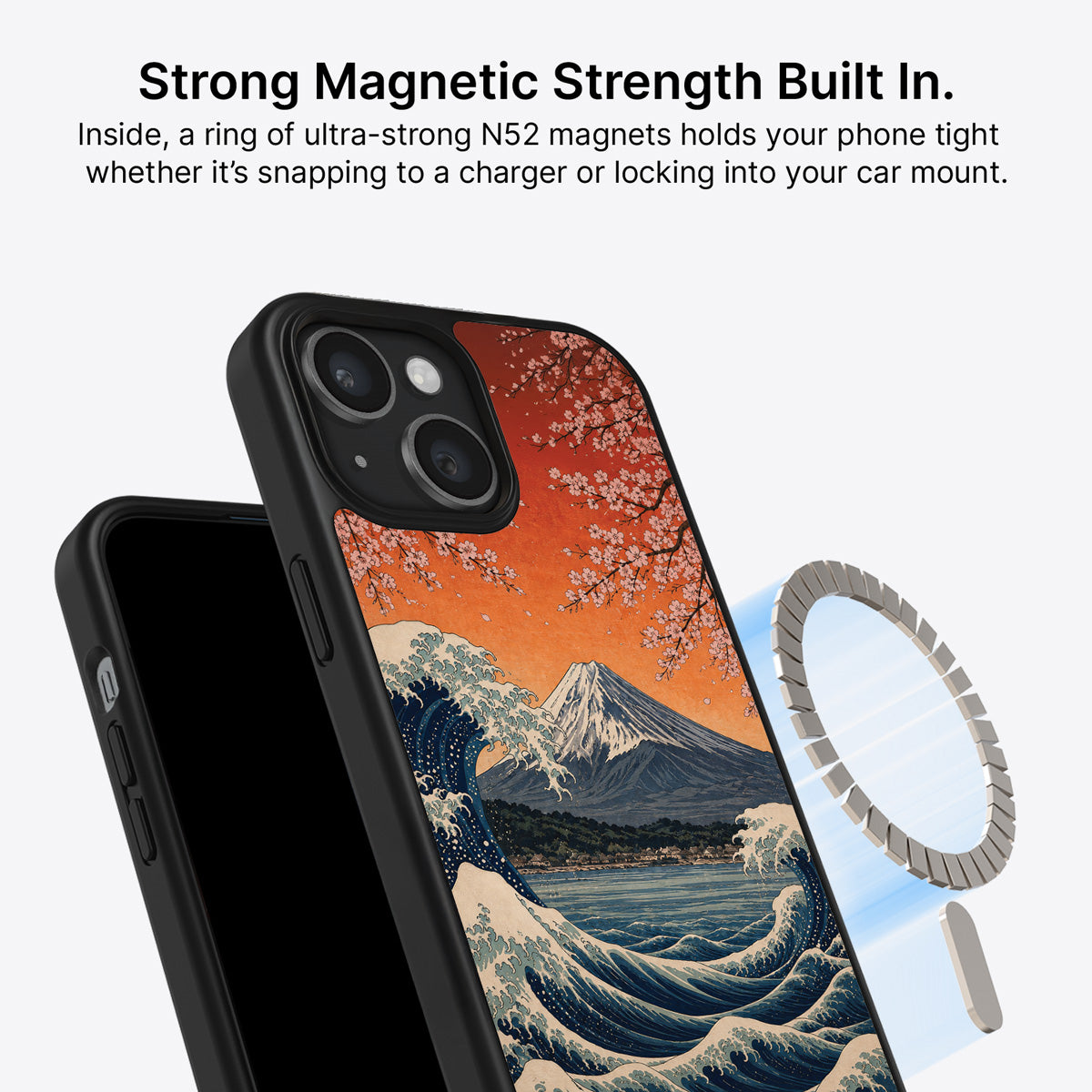iPhone 15 Plus MagSafe case – Sakura Coast design
