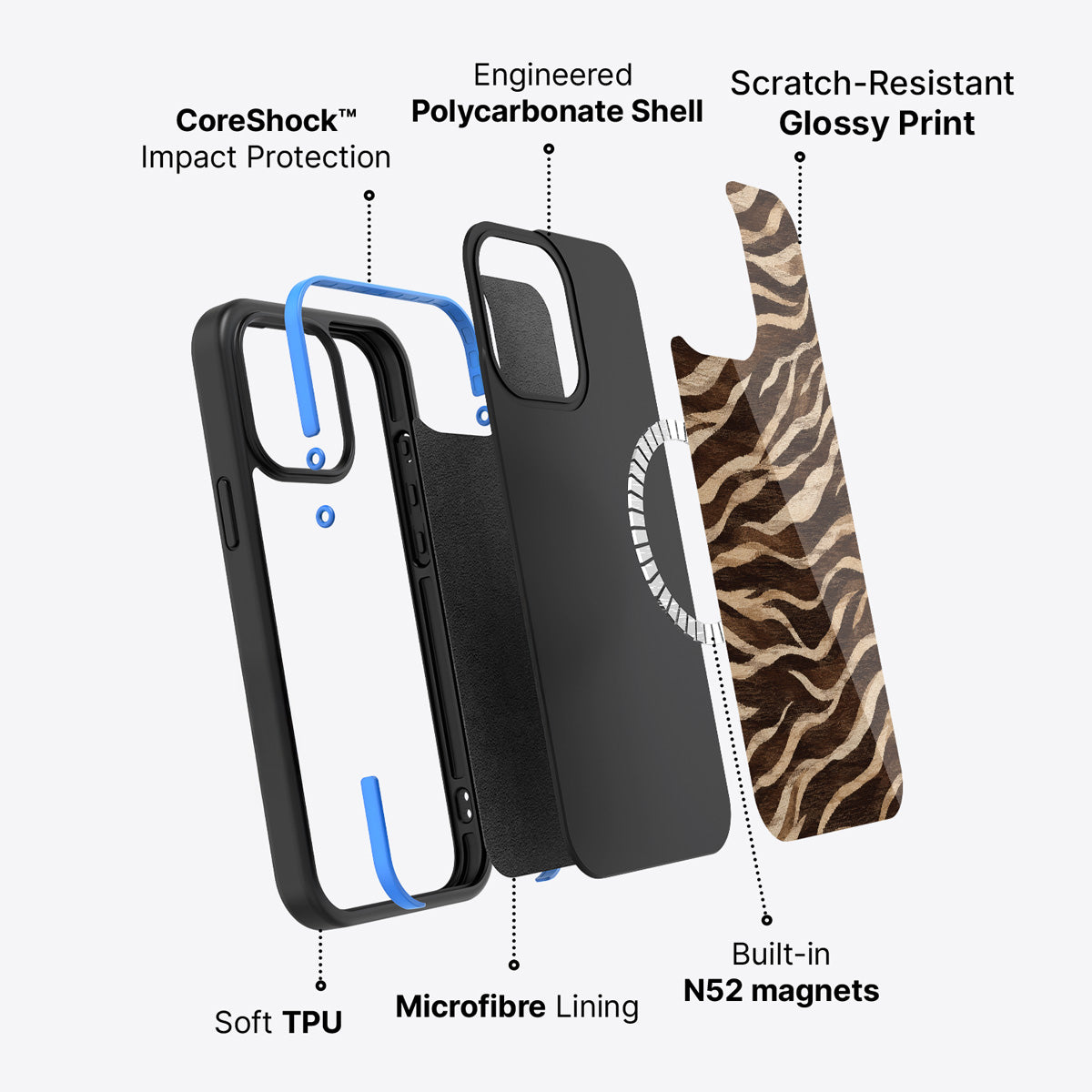 iPhone 15 Plus case construction – Savanna Silk phone case