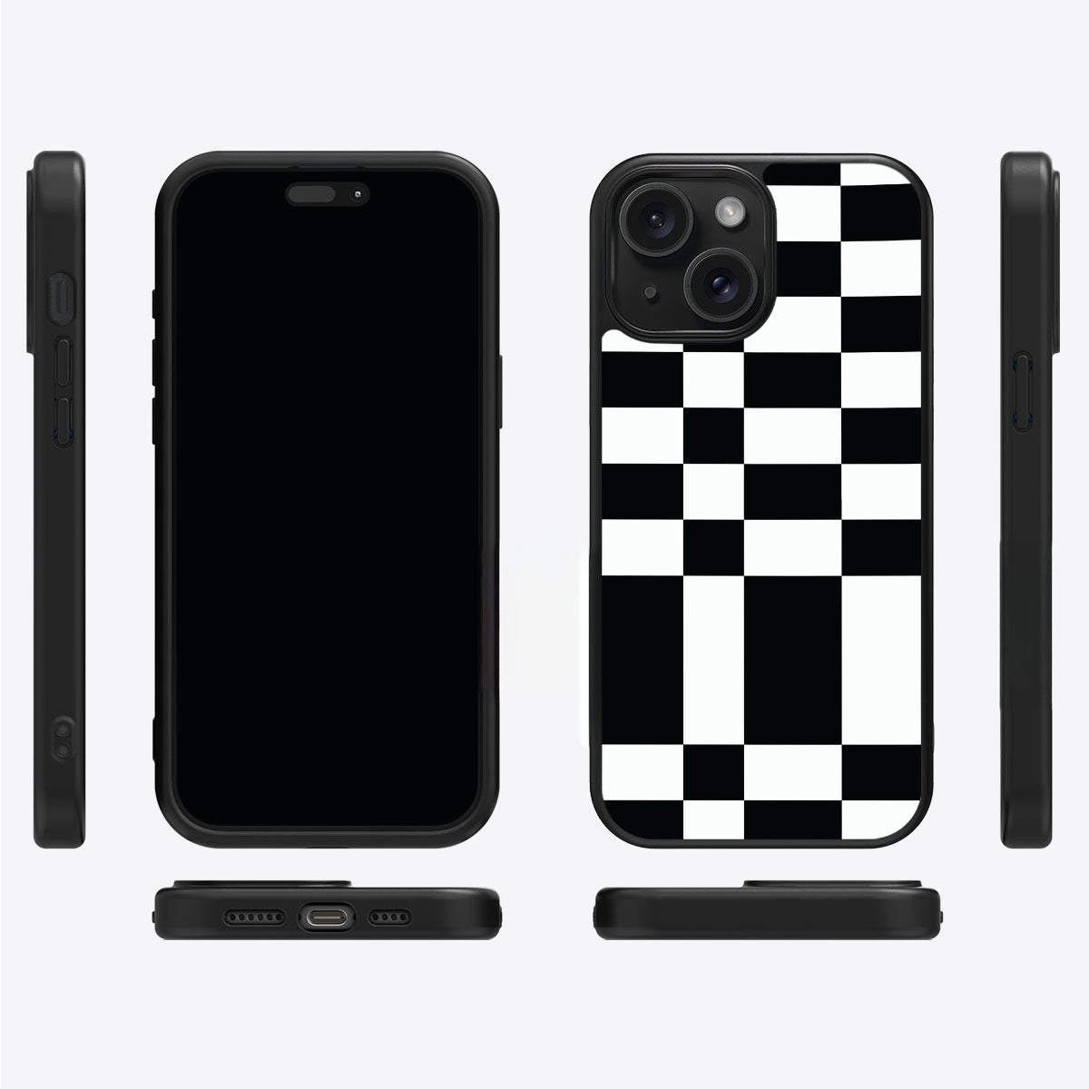 Skewed Checks - iPhone 15 Plus Case  #case type_core (magsafe), #case type_core (non magsafe)