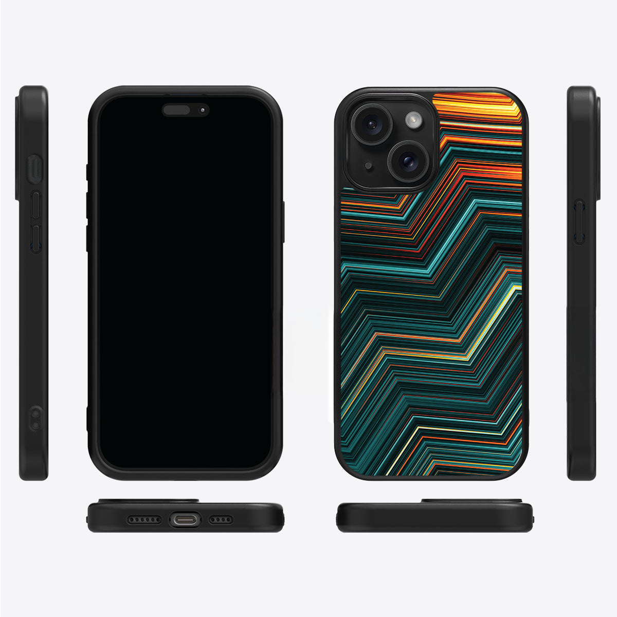 Techno Waves - iPhone 15 Plus Case #case type_core (magsafe), #case type_core (non magsafe)