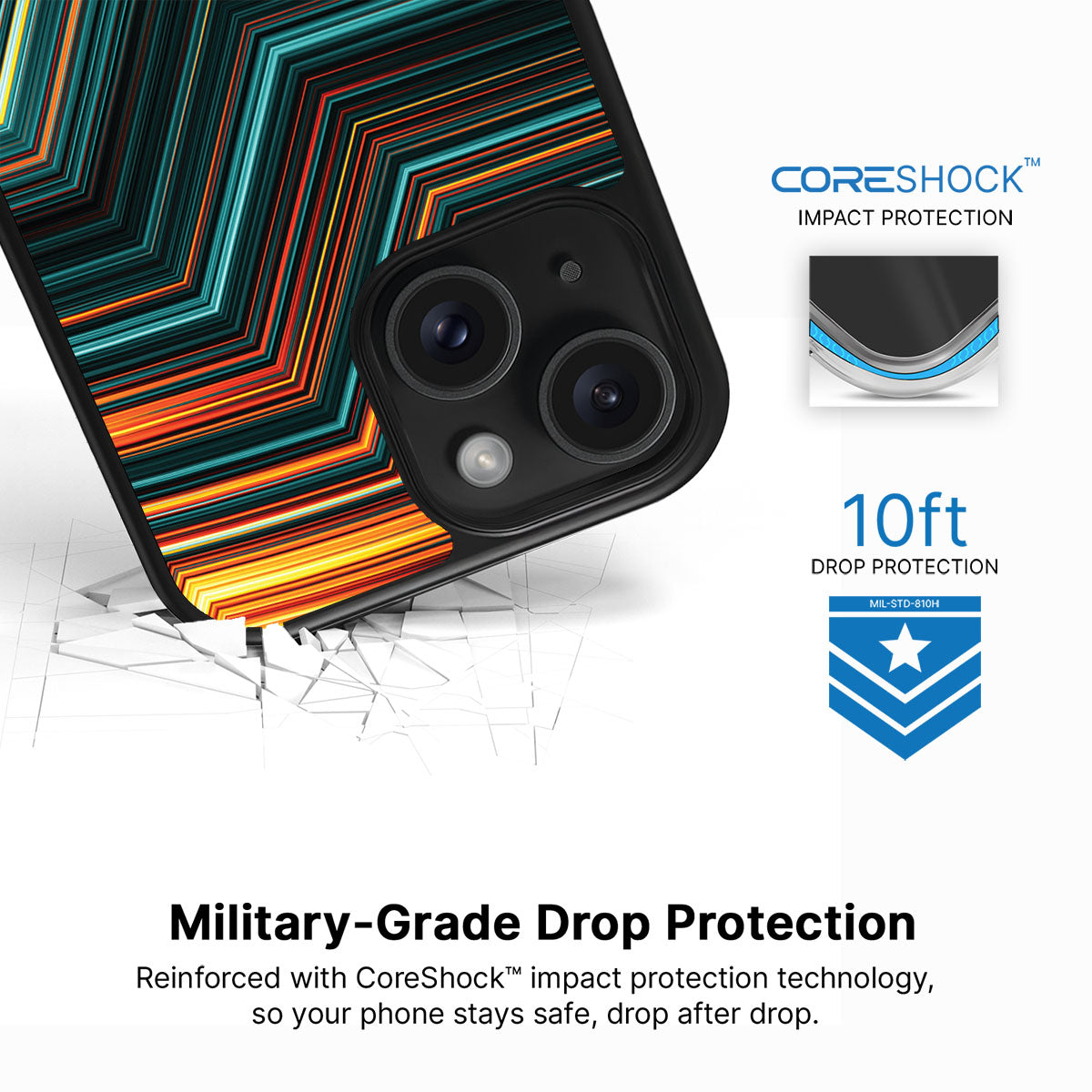 Techno Waves - iPhone 15 Plus Case #case type_core (magsafe), #case type_core (non magsafe)