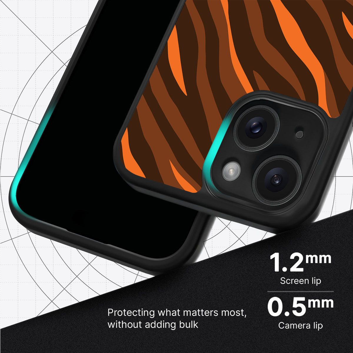 Tiger Trace - iPhone 15 Plus Case #case type_core (magsafe), #case type_core (non magsafe)