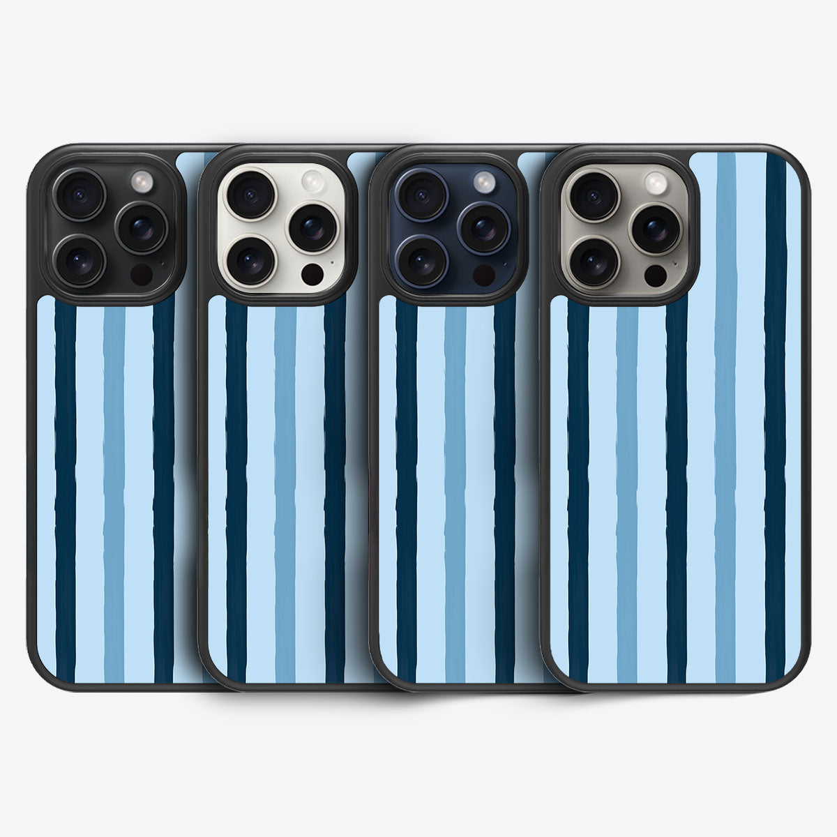 Blue Watercolor Stripes - iPhone 15 Pro Case #case type_core (magsafe), #case type_core (non magsafe)