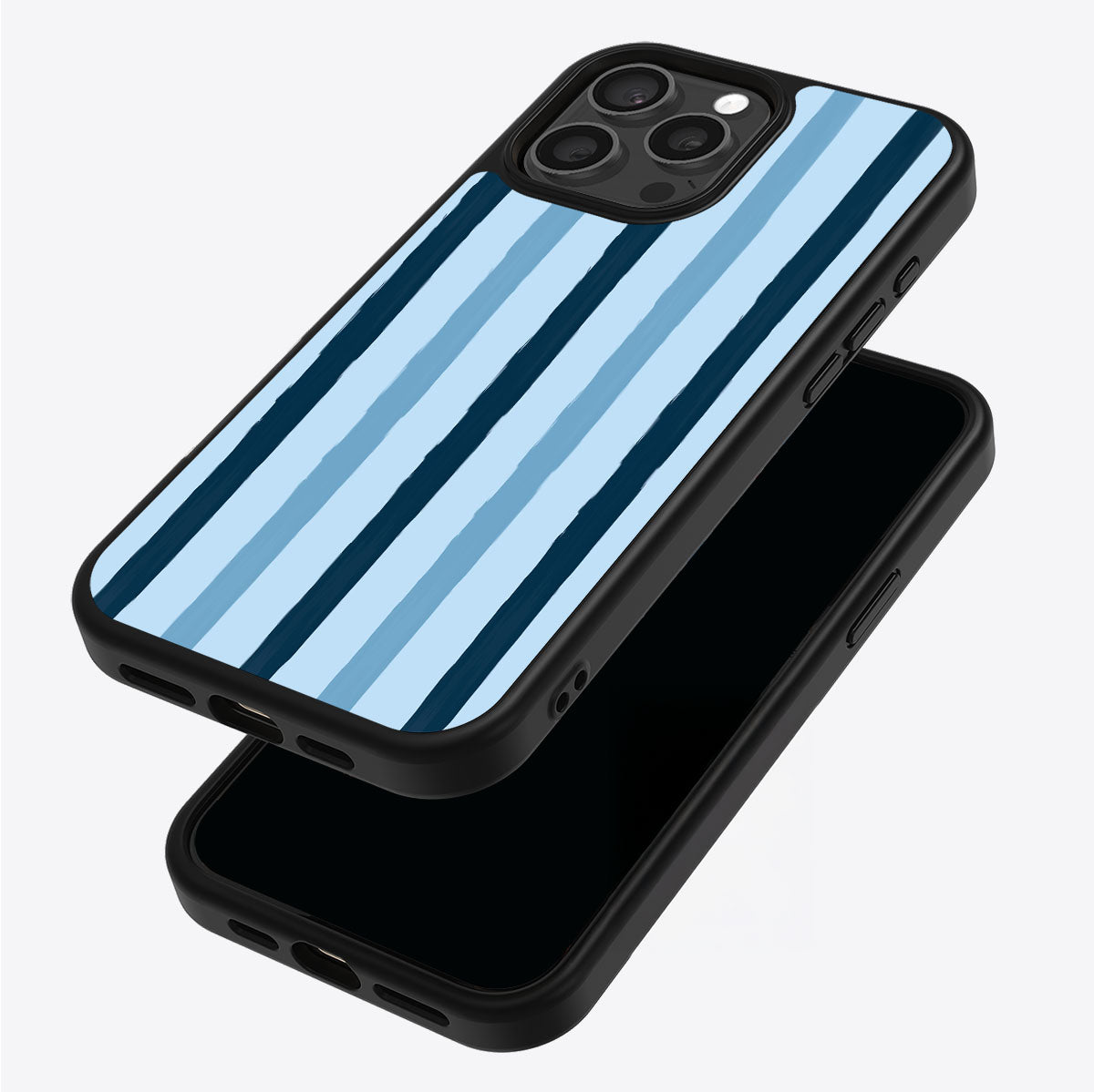Blue Watercolor Stripes - iPhone 15 Pro Case #case type_core (magsafe), #case type_core (non magsafe)