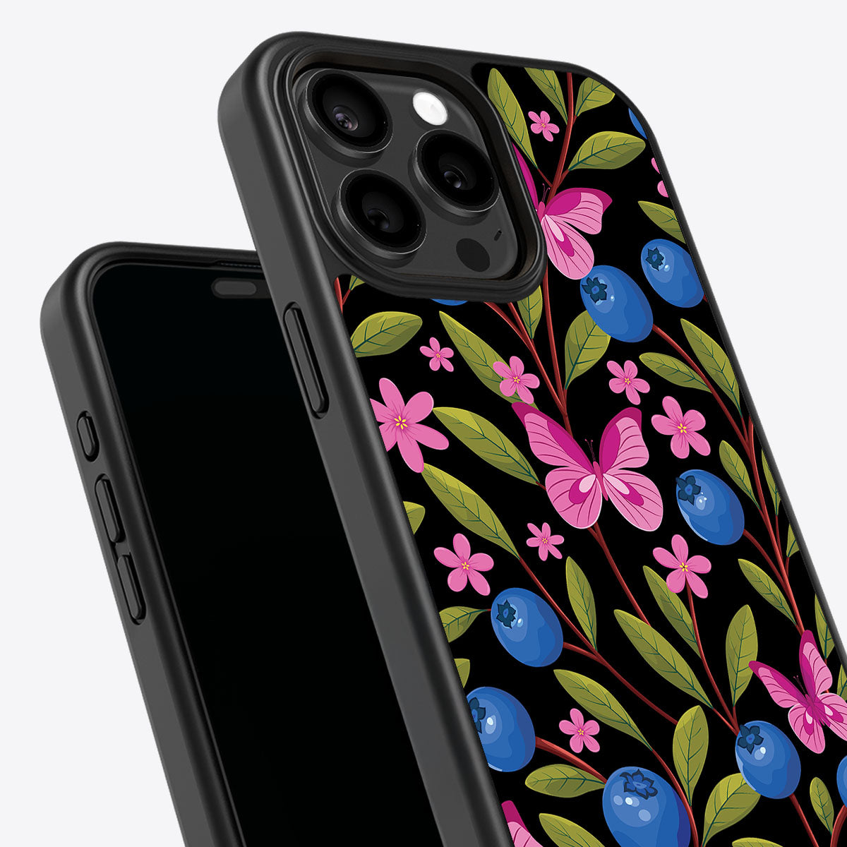 Blueberry Butterflies - iPhone 15 Pro Case #case type_core (non magsafe)