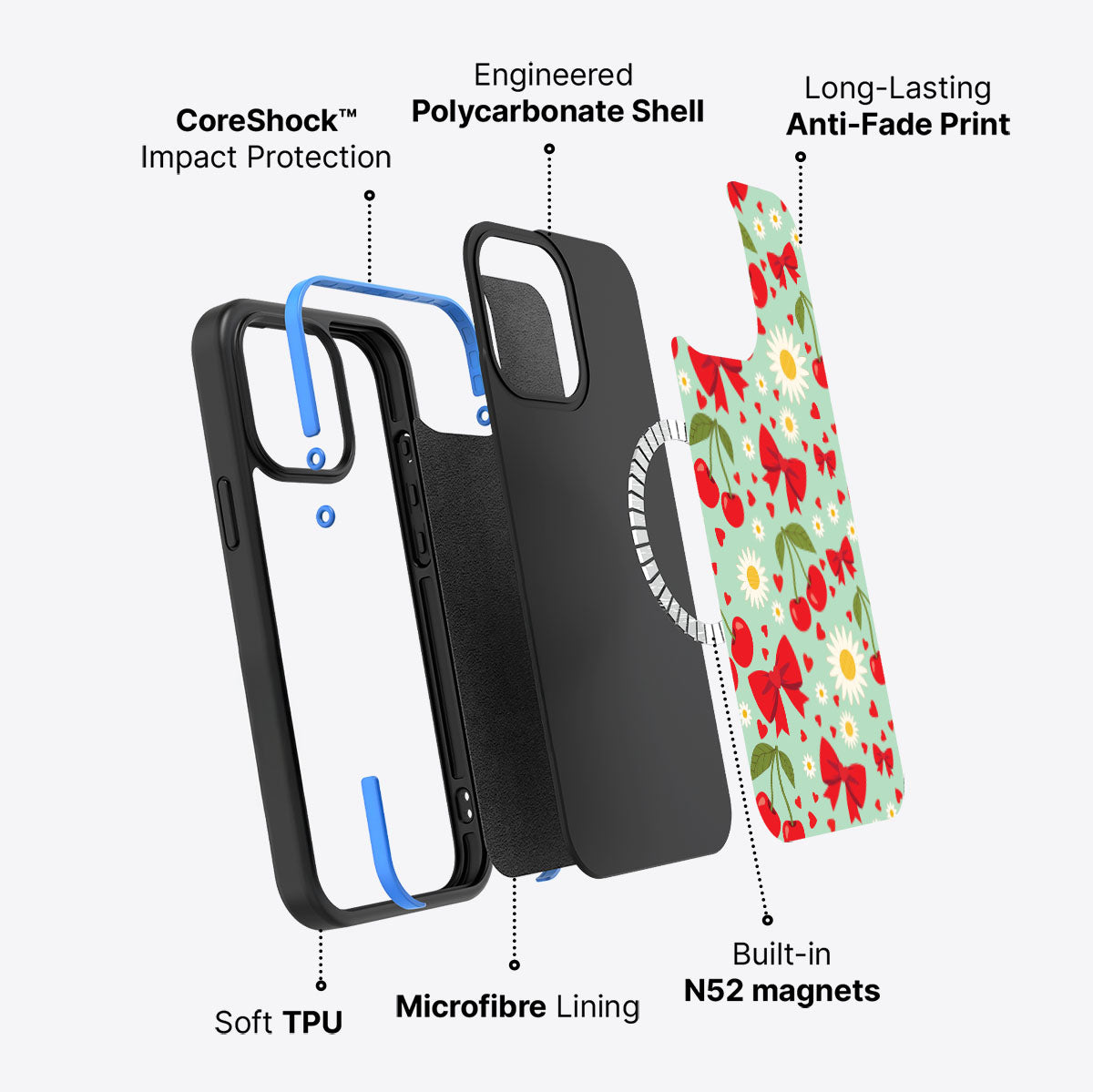 Blushing Bows - iPhone 15 Pro Case