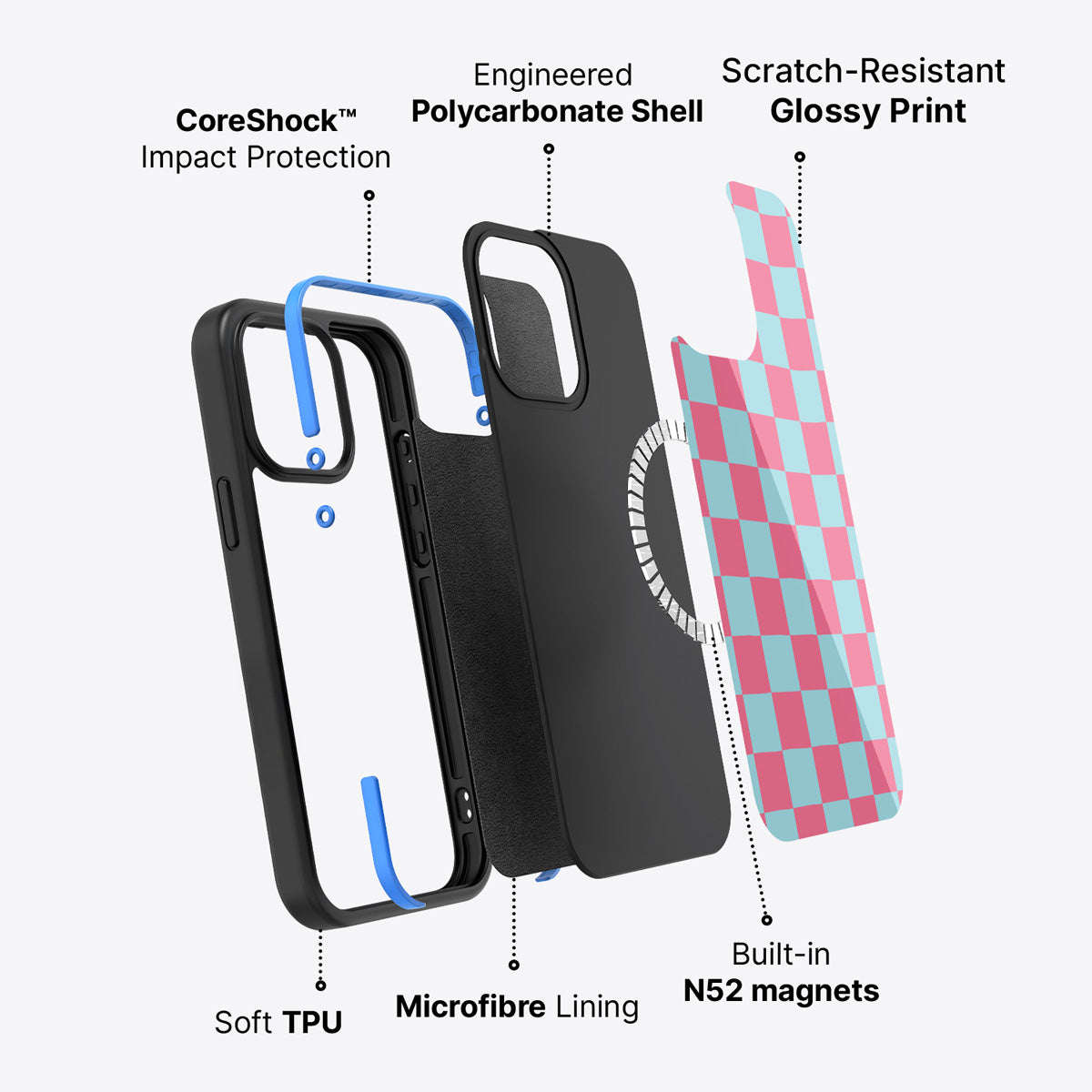 iPhone 15 Pro Case with MagSafe – Candy Floss